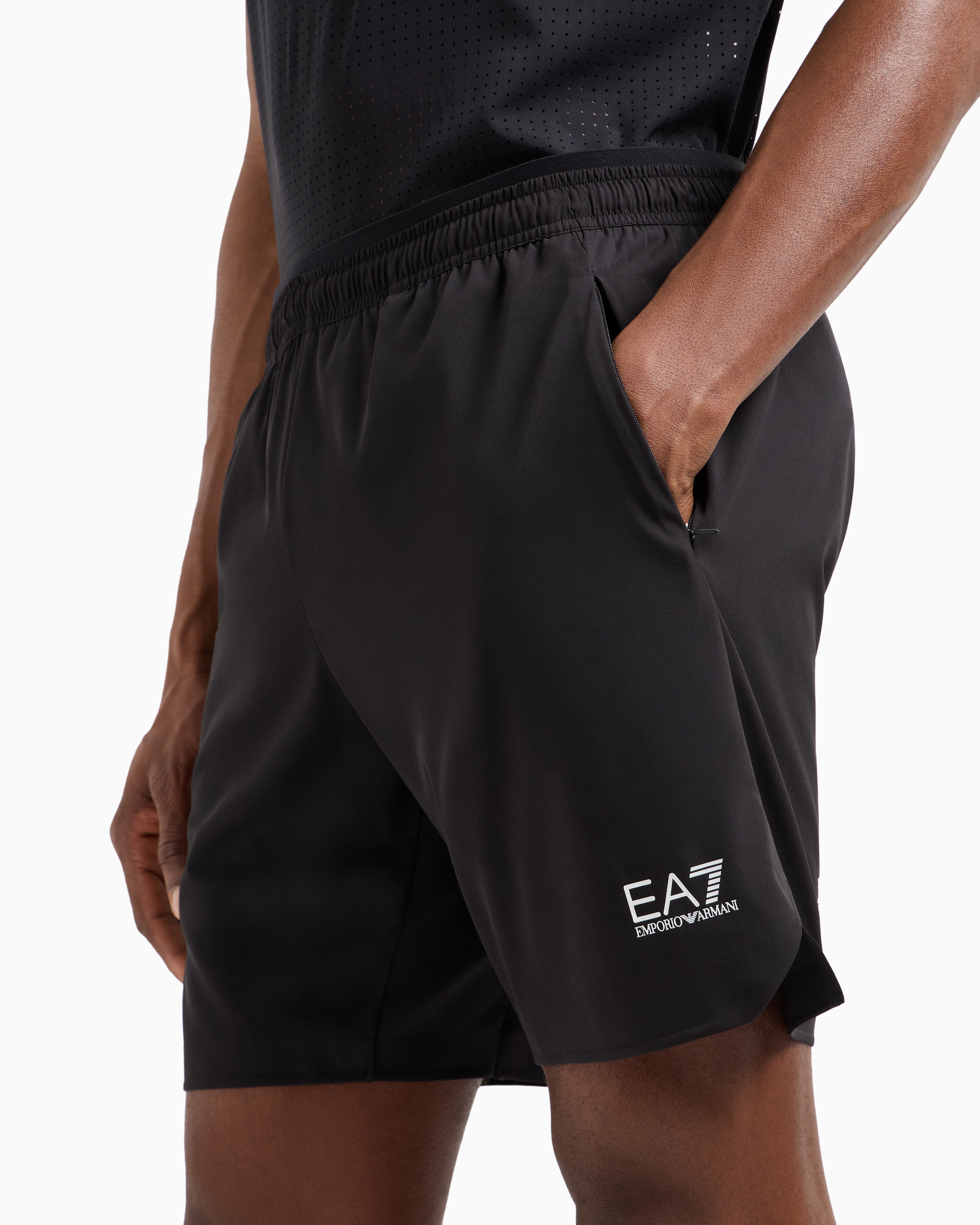 Ea7 Dynamic Athlete Shorts In Ventus7 Technical Fabric In Black