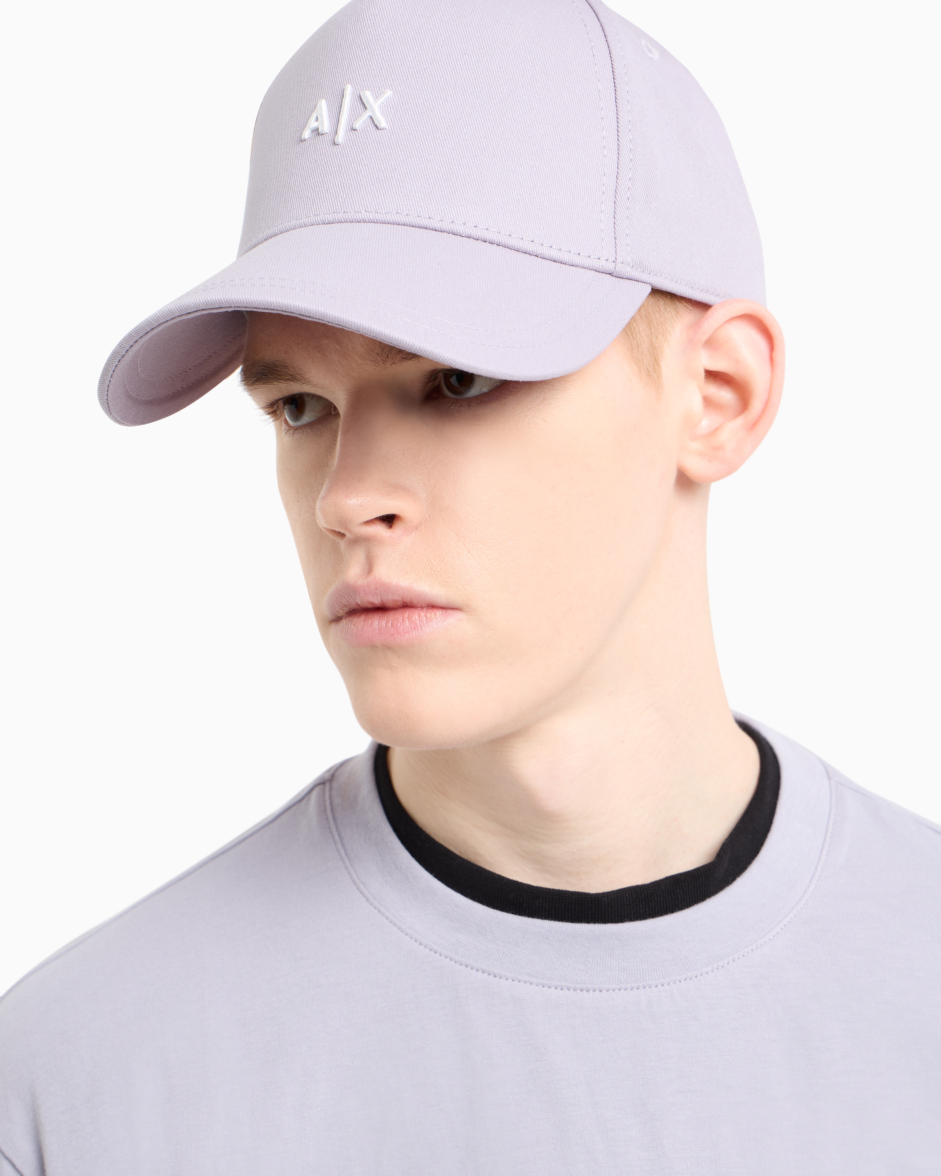 Armani Exchange - Visor cap with logo, Man, Purple, Size: TU
