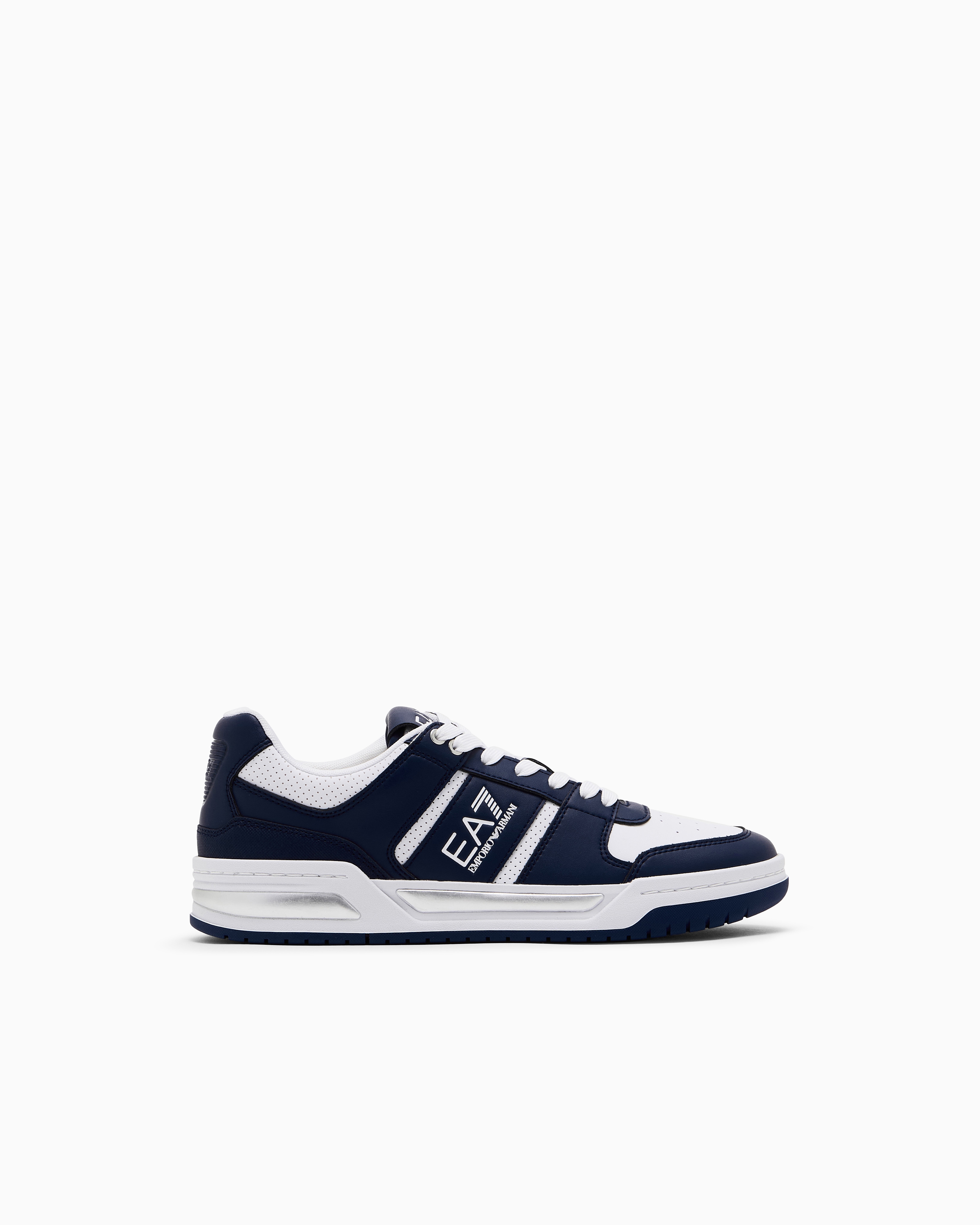 EA7 BASELINE LEATHER SNEAKERS