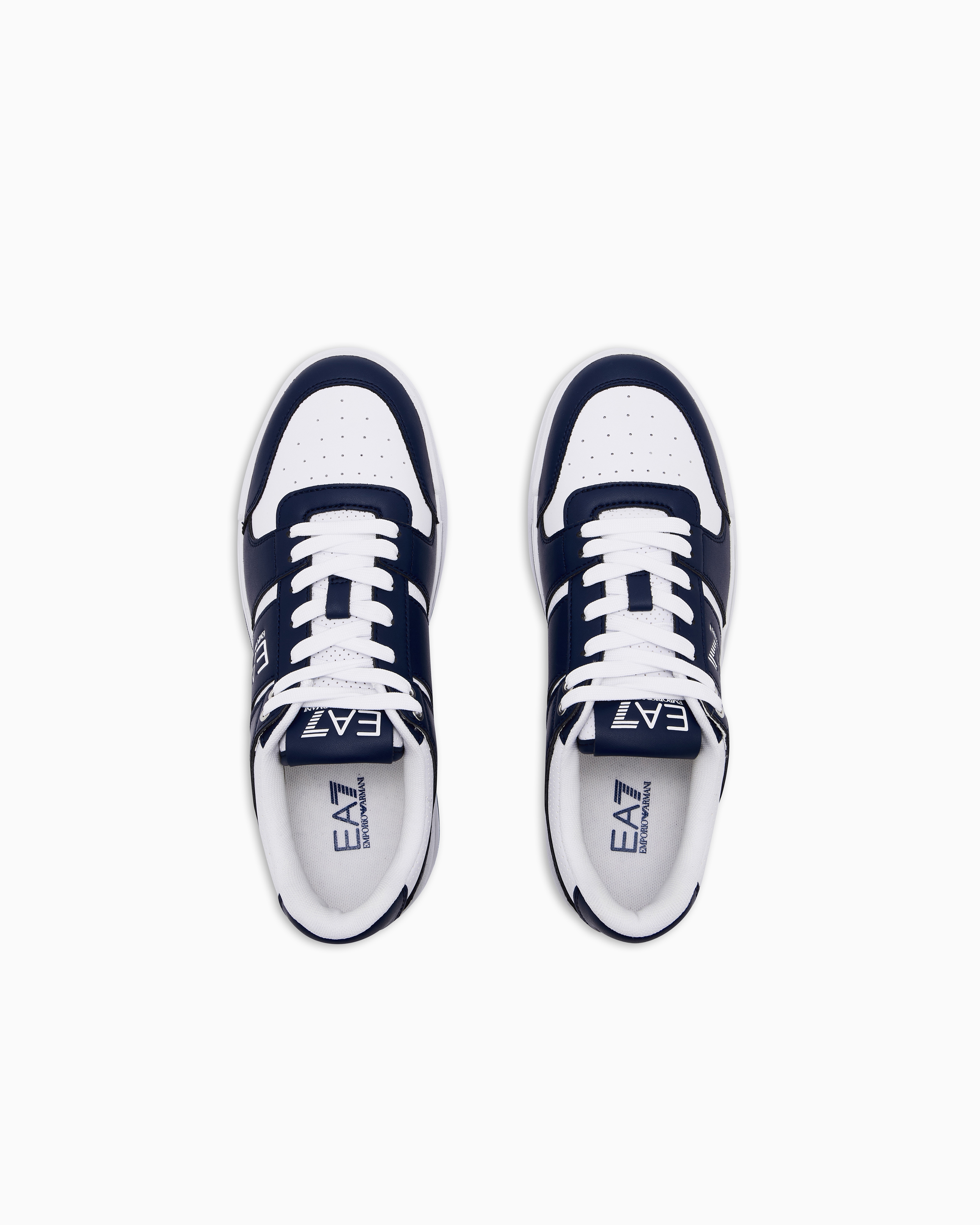 EA7 BASELINE LEATHER SNEAKERS