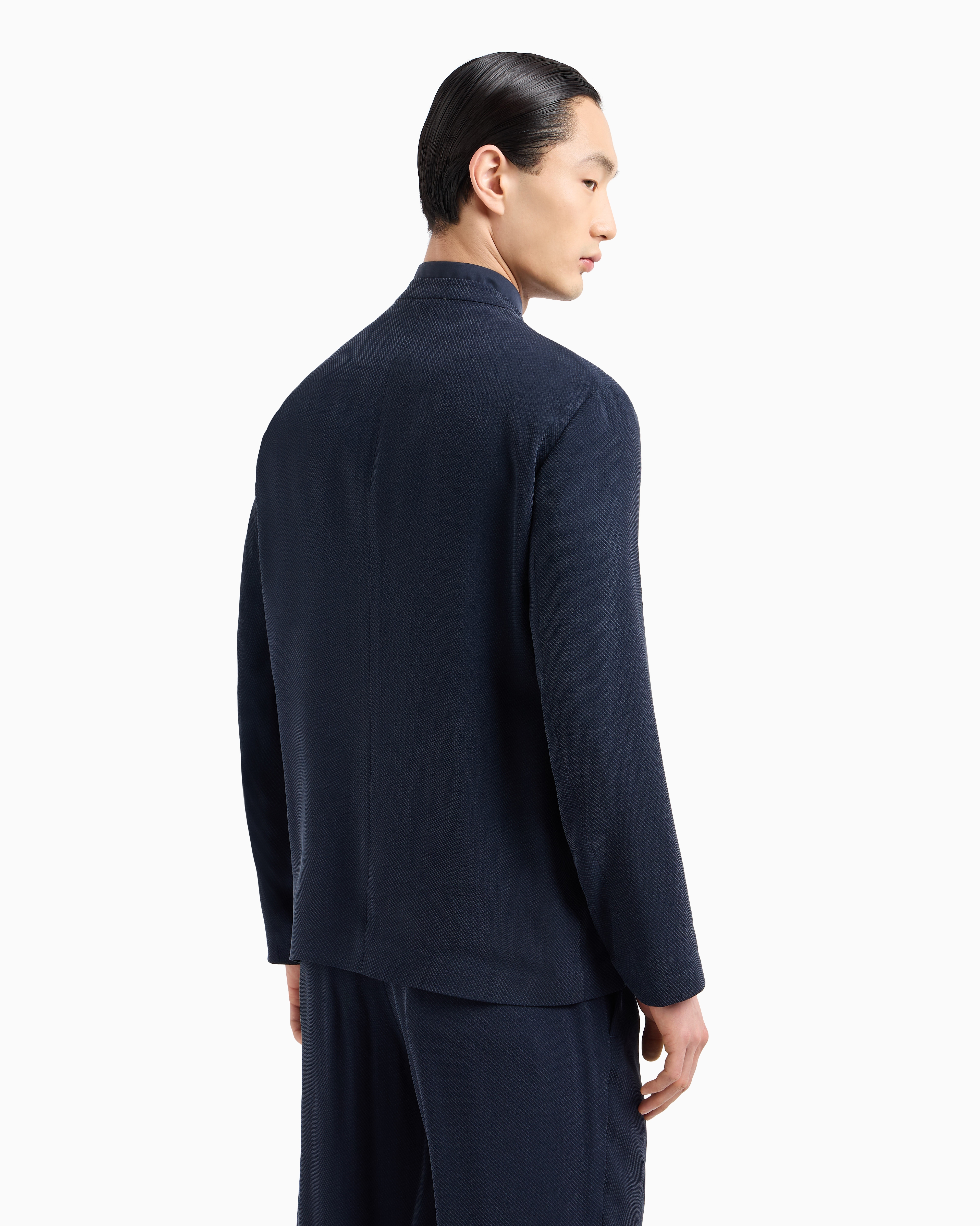 Single-breasted jacket in cupro and viscose | Giorgio Armani