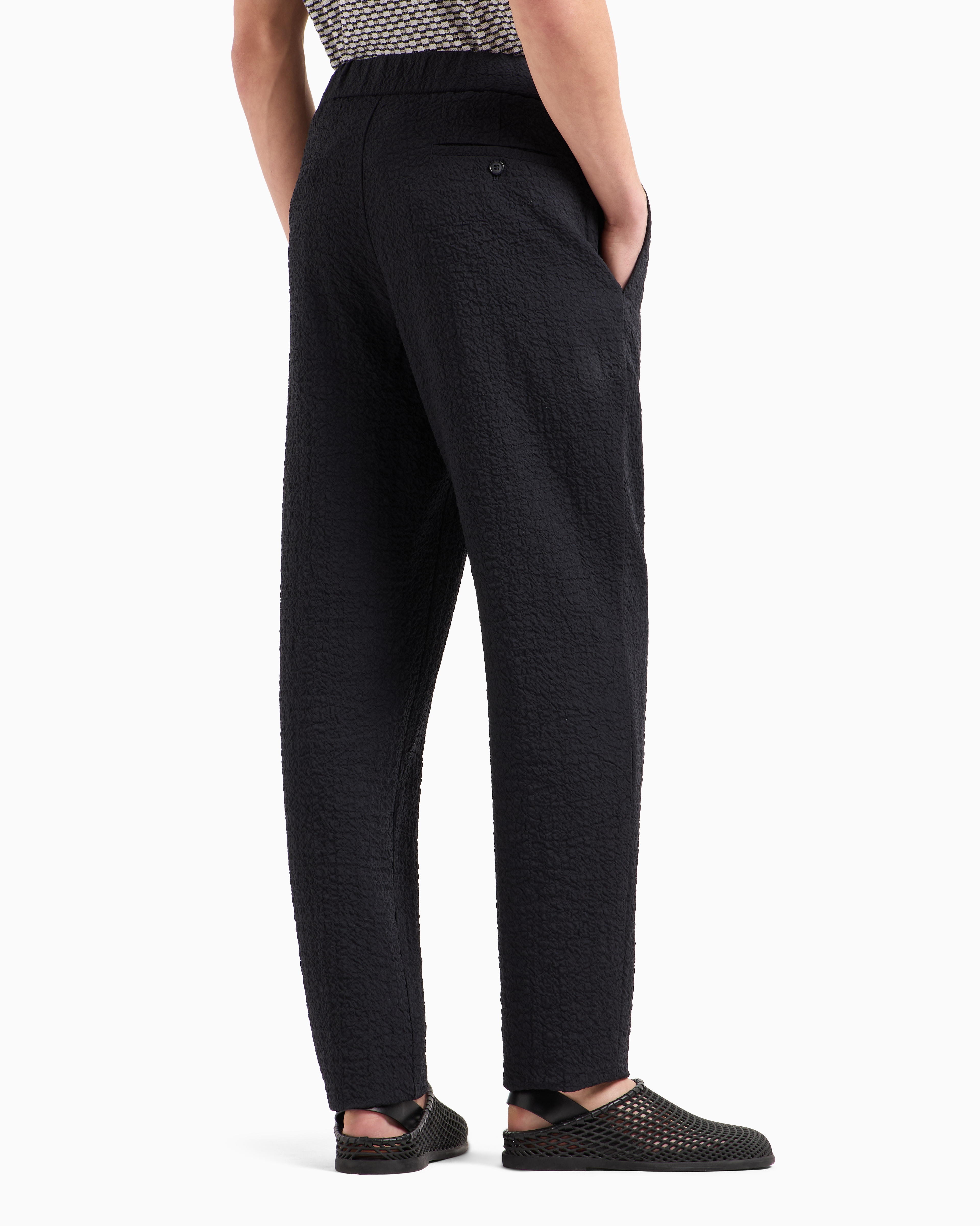 シングルタックパンツ ストレッチウール | Giorgio Armani