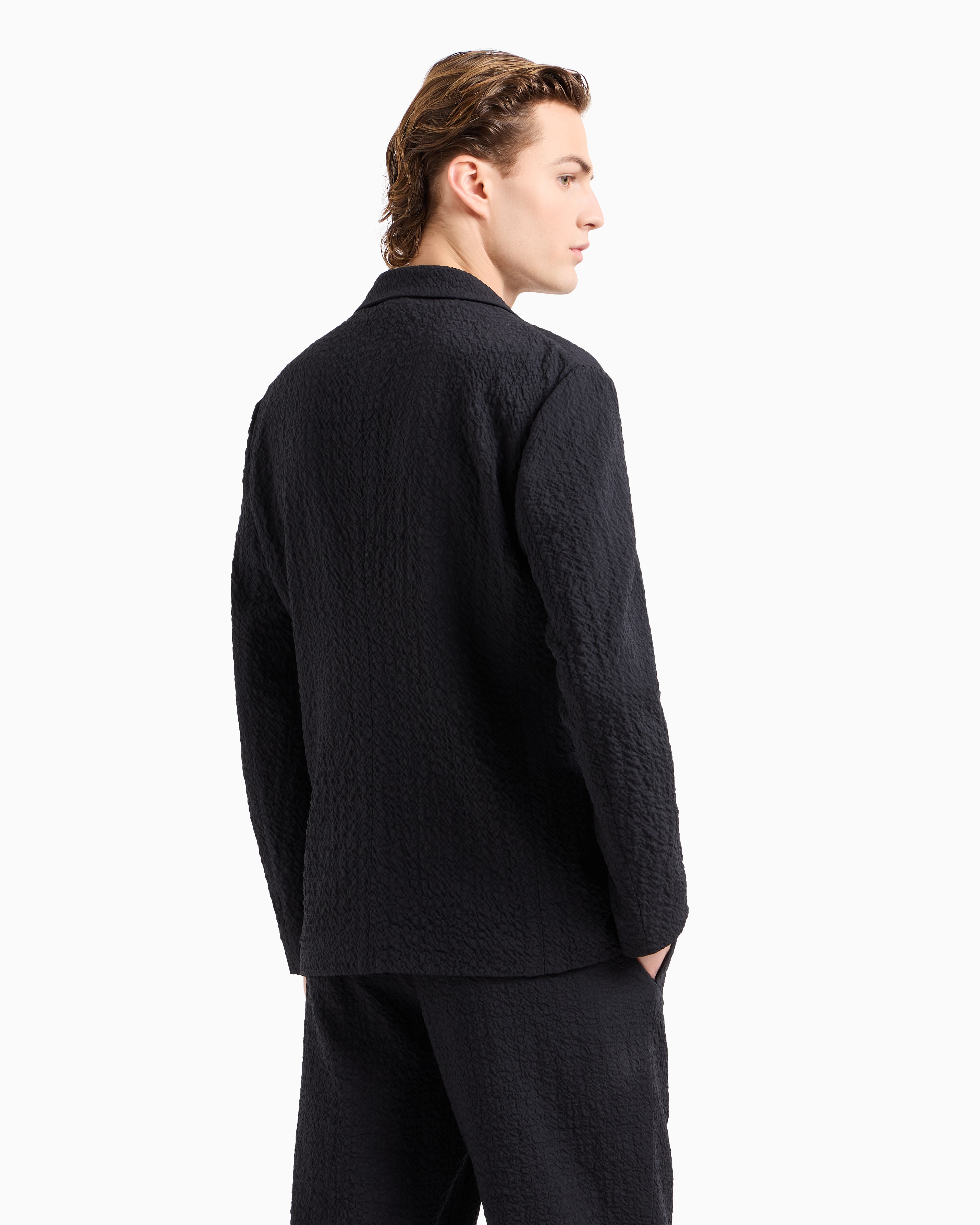ARMANI COLLEZIONI ハウンドツース織ジャケット　54 チャコール ARMANI COLLEZIONI ハウンドツース織ジャケット 54 チャコール