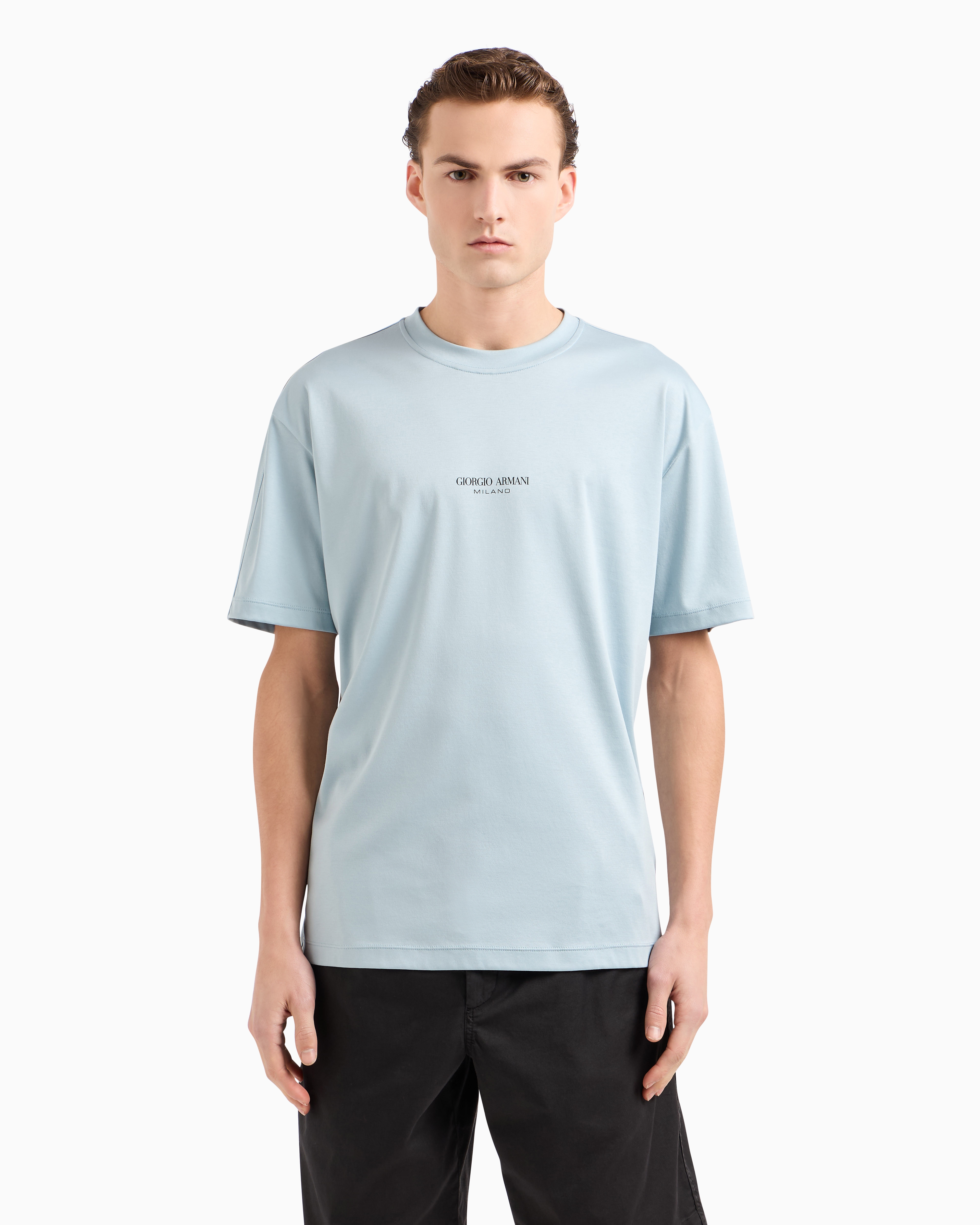 Giorgio Armani お洒落 インターロック コットン Tシャツ undefined