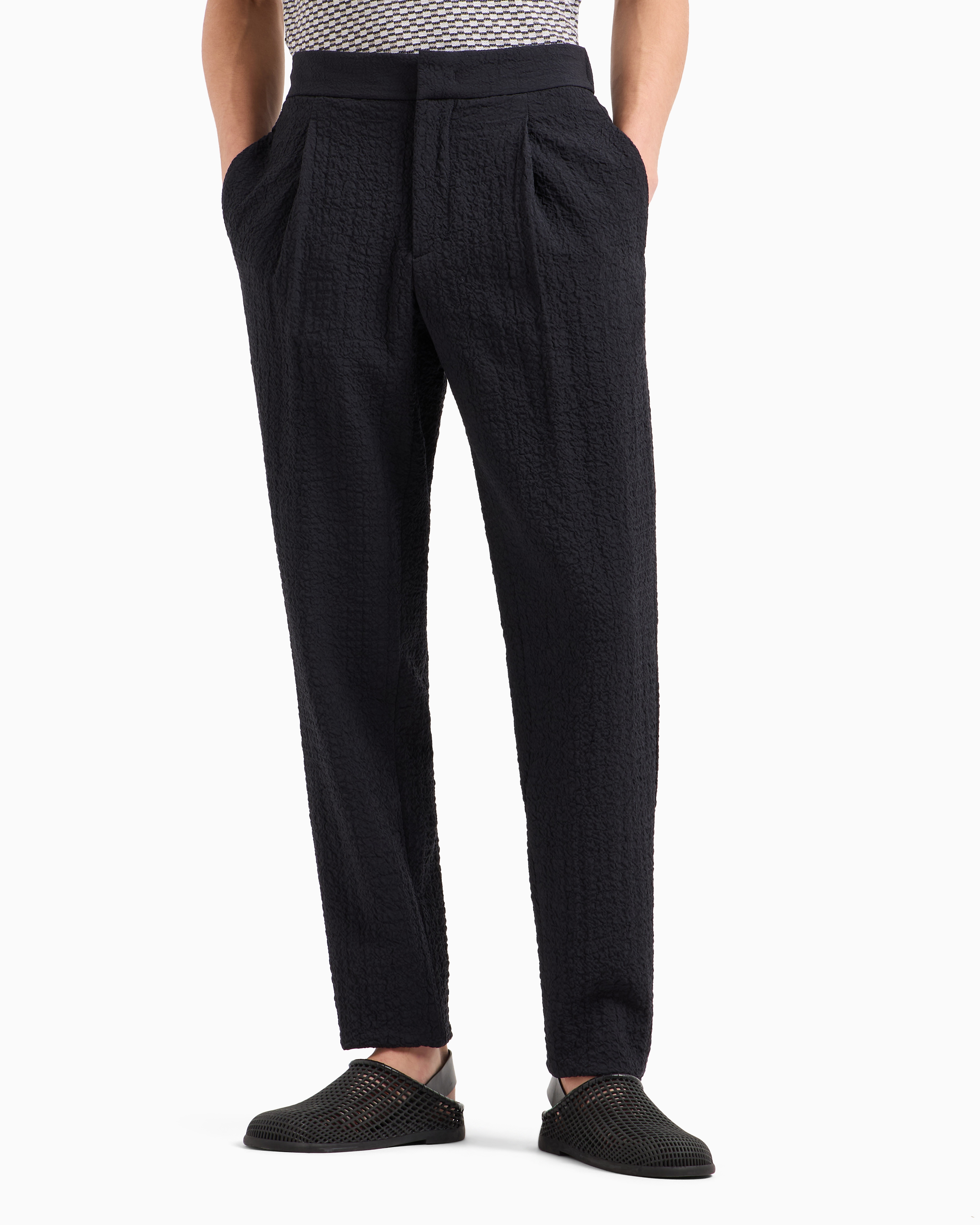 新品★GIORGIO ARMANI■ハイウエストタックパンツ【おすすめ★】 セール】【A|X アルマーニ エクスチェンジ】バイカーデニム