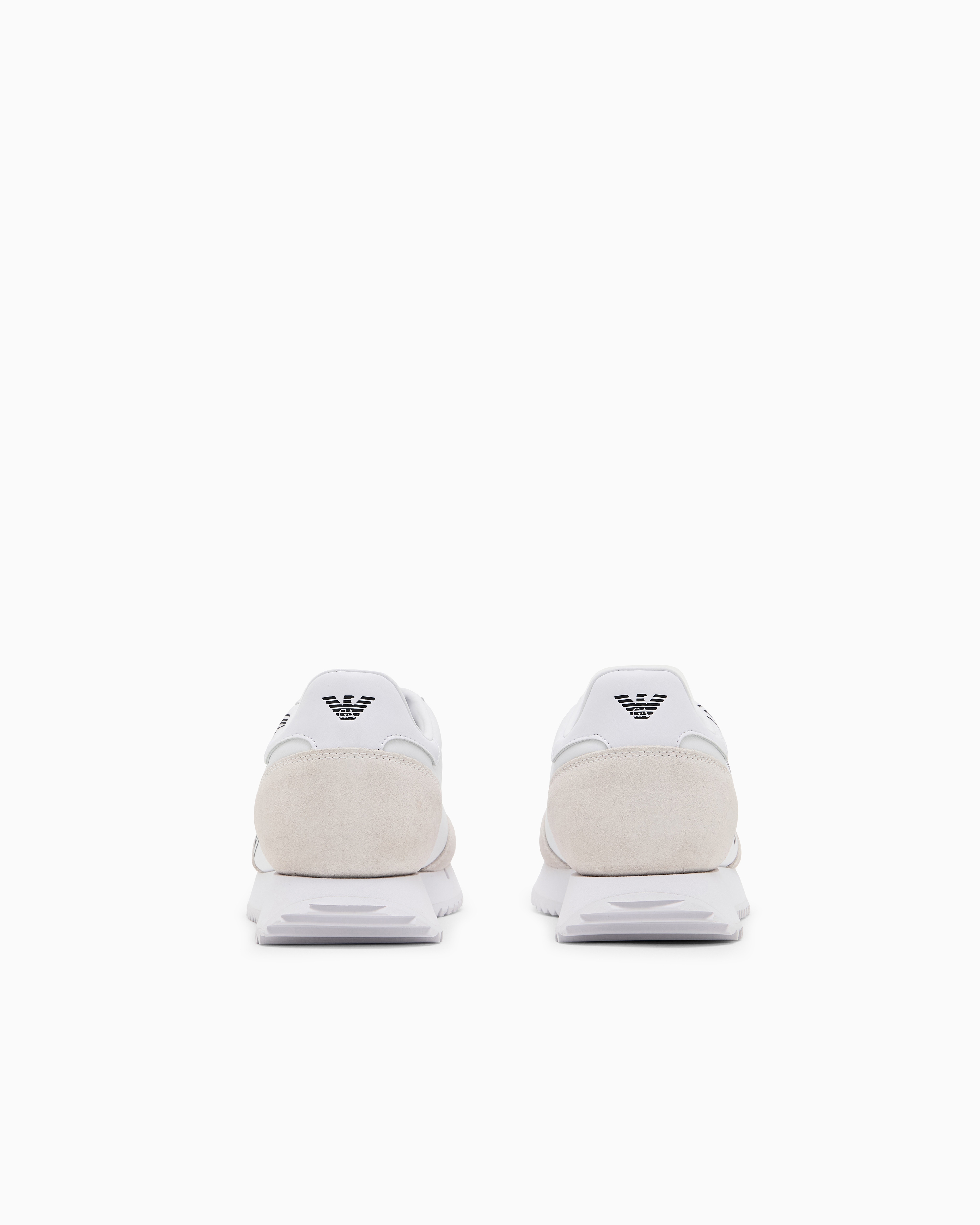 Ea7 Black And White Vintage Sneakers In White