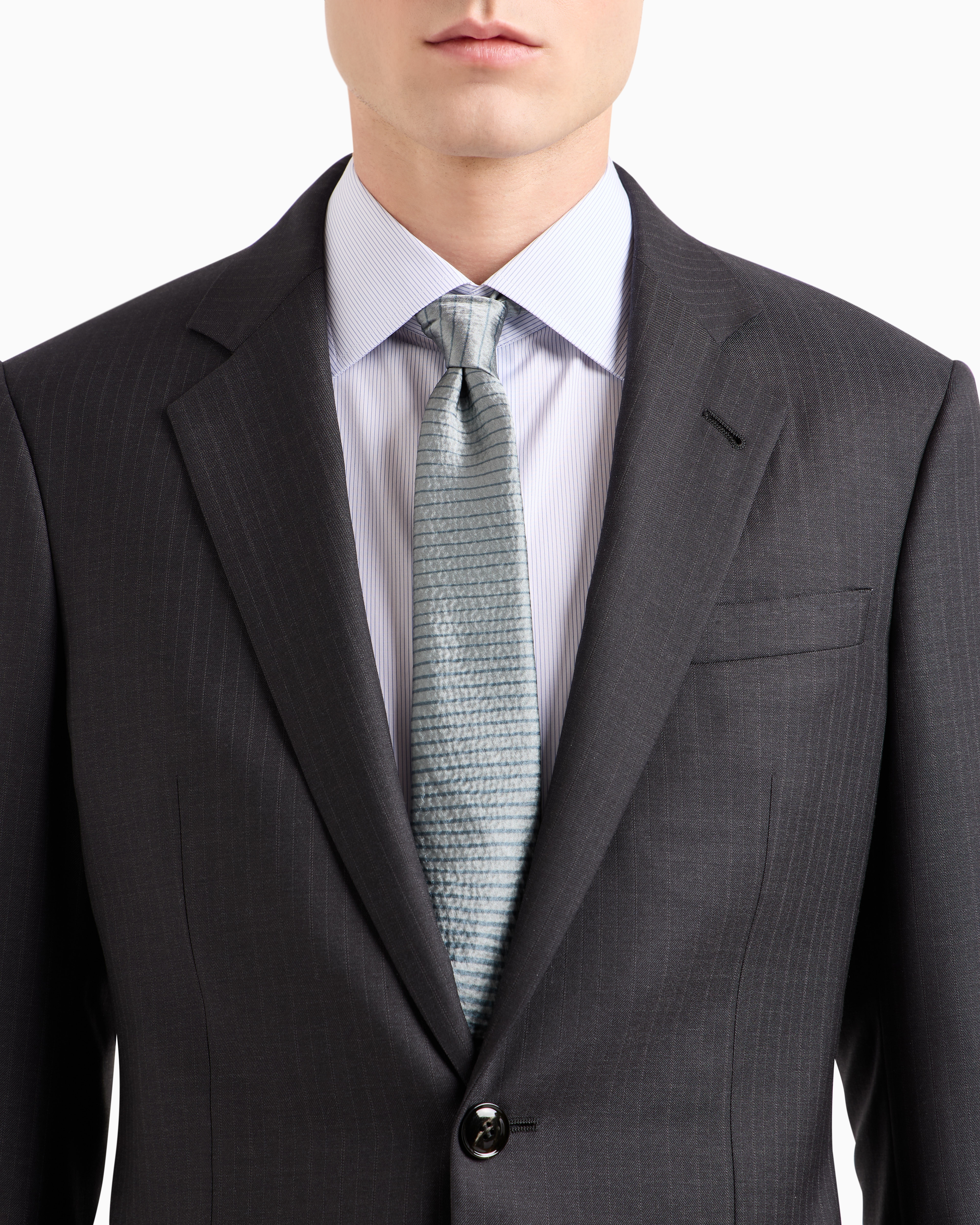 Giorgio Armani Manhattan Line Pinstriped Virgin-wool Single-breasted Suit