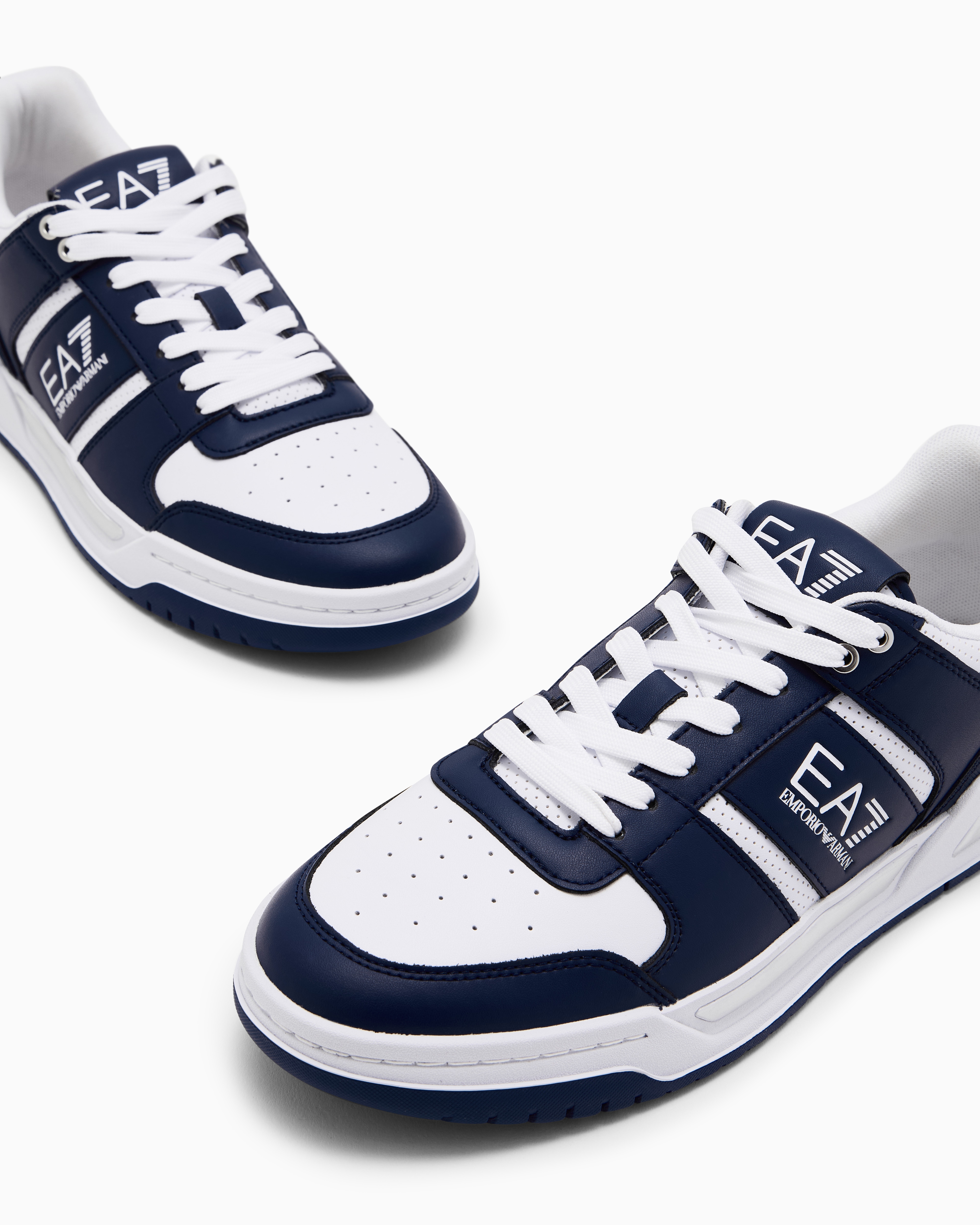 EA7 BASELINE LEATHER SNEAKERS