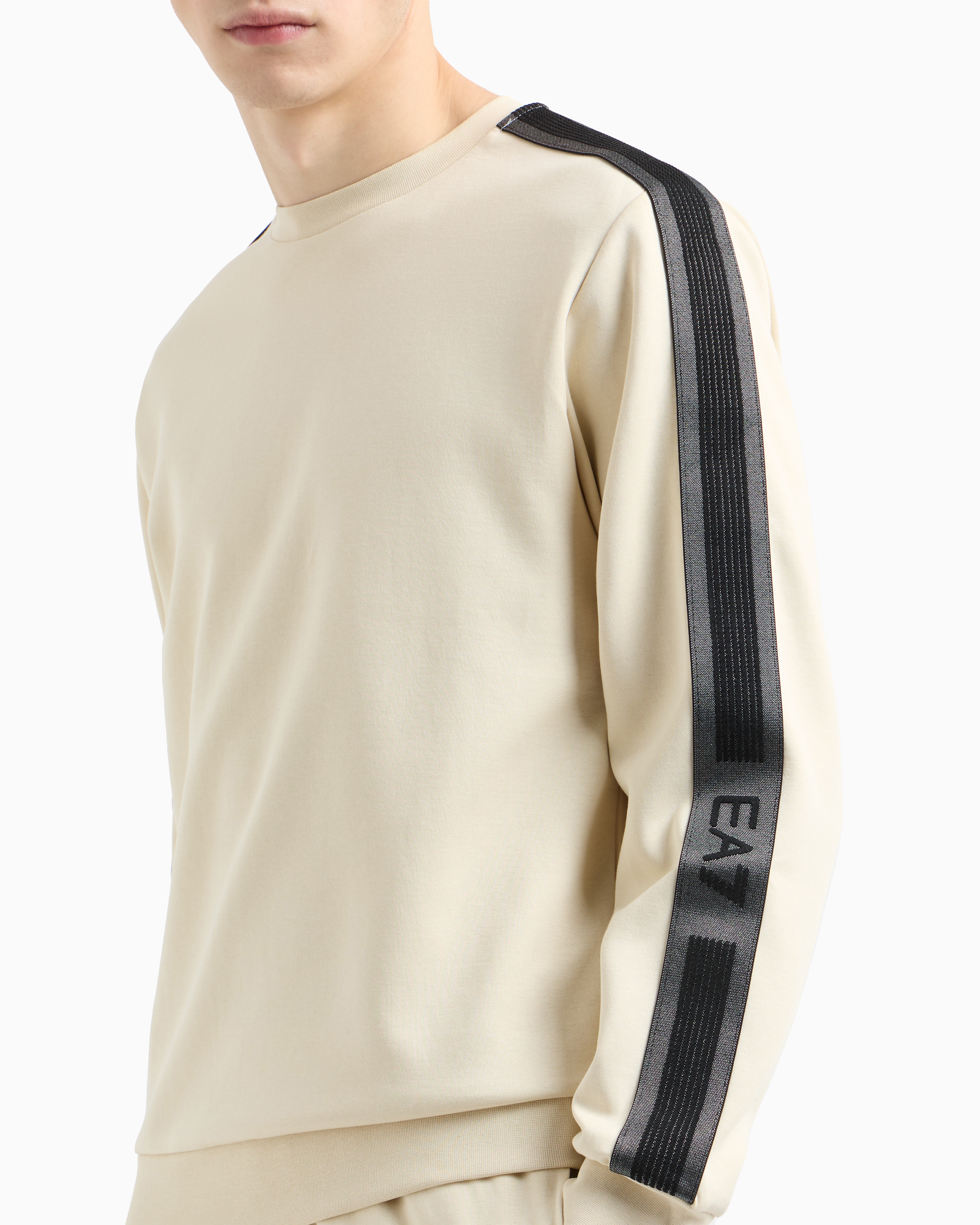 Logo Series cotton-jersey crew-neck sweatshirt | EA7