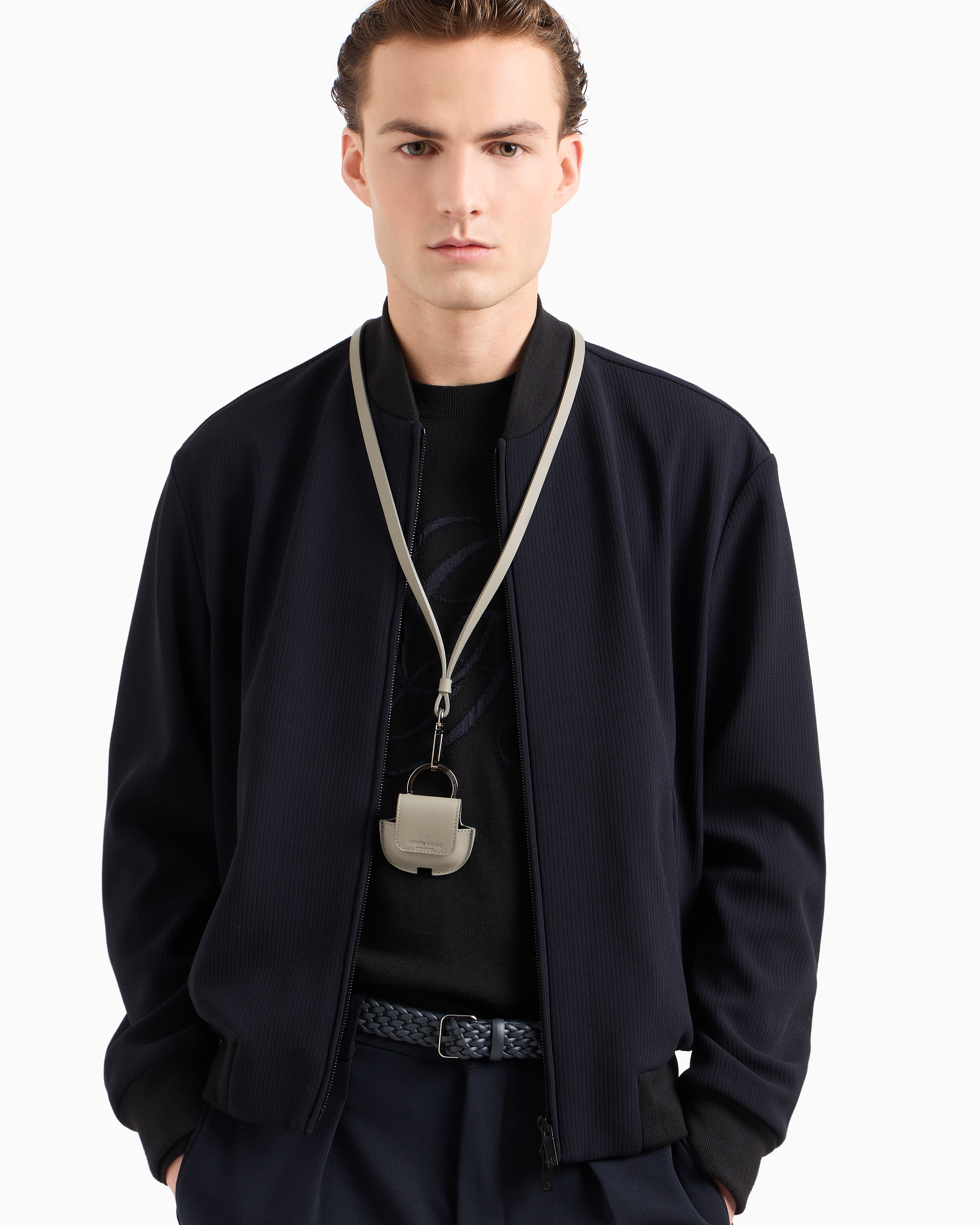 Giorgio Armani Leather Airpods Case With Strap