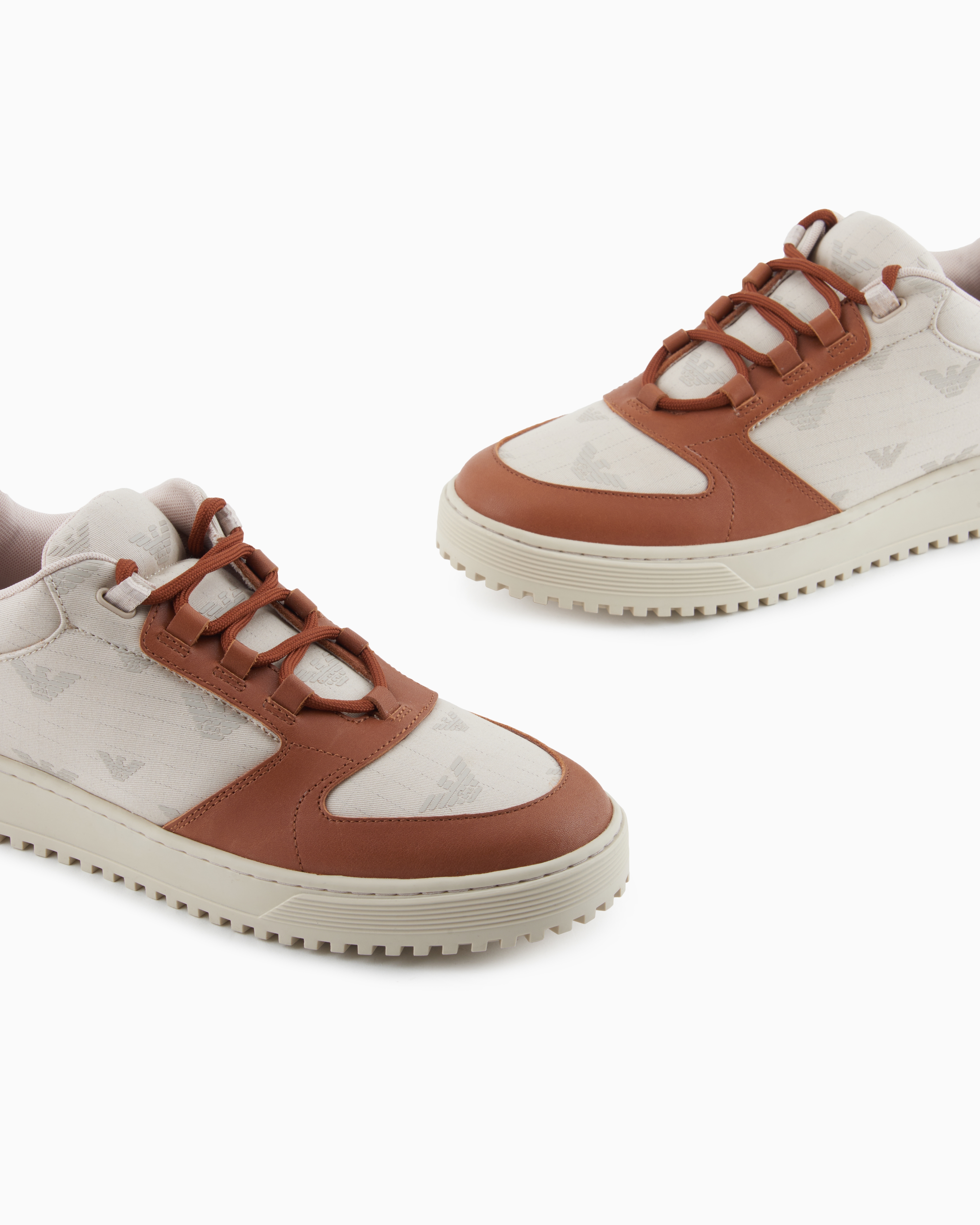 Emporio Armani◆全面イーグルキャンバススニーカー 2色 ロゴ スニーカー キャンバス オールオーバーイーグル | Emporio Armani