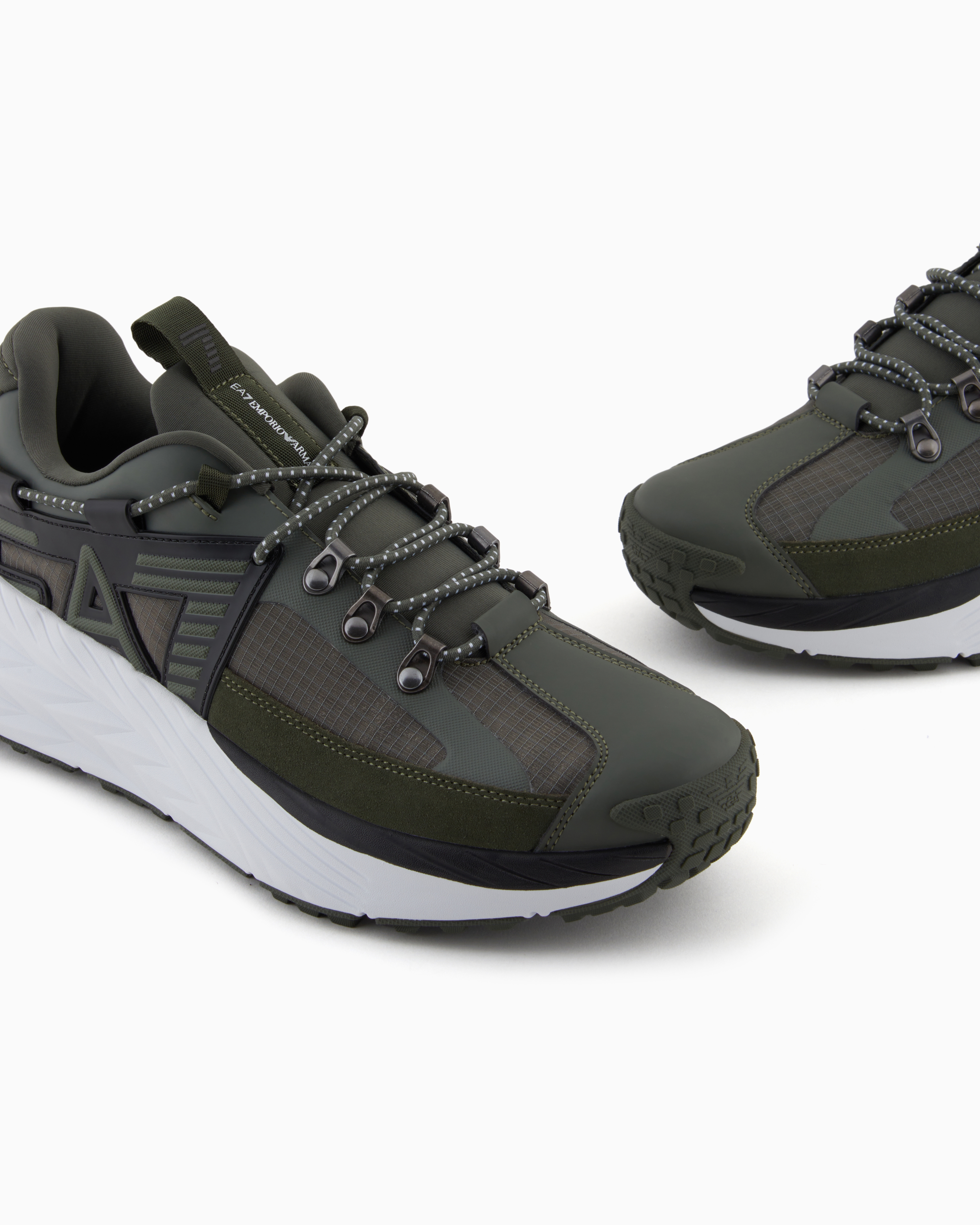 Ea7 Crusher Sonic Rope Sneakers In White