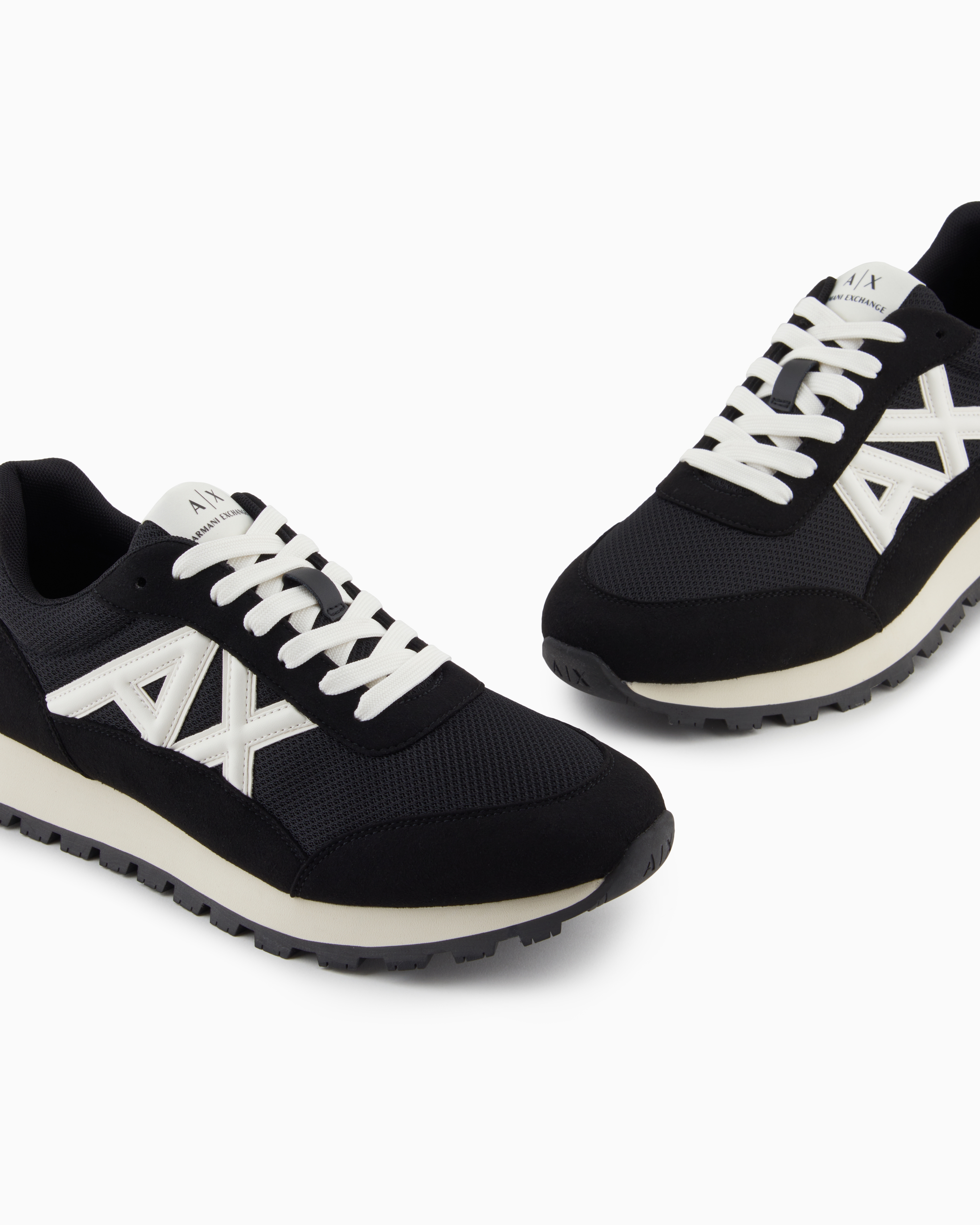 Armani Exchange Logo-detail Mesh Panel Sneakers