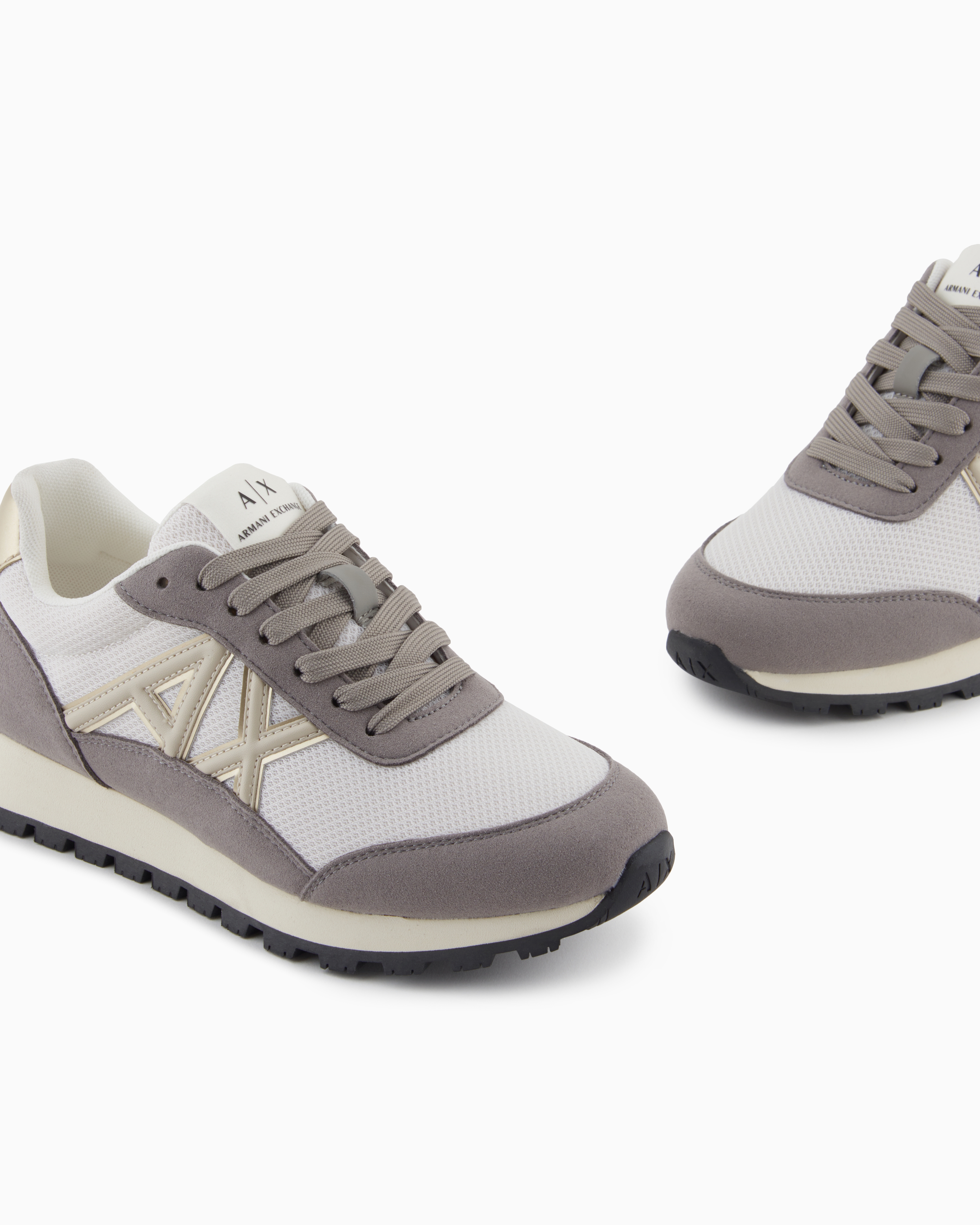 Armani Exchange - Sneakers, Woman, Brown, Size: