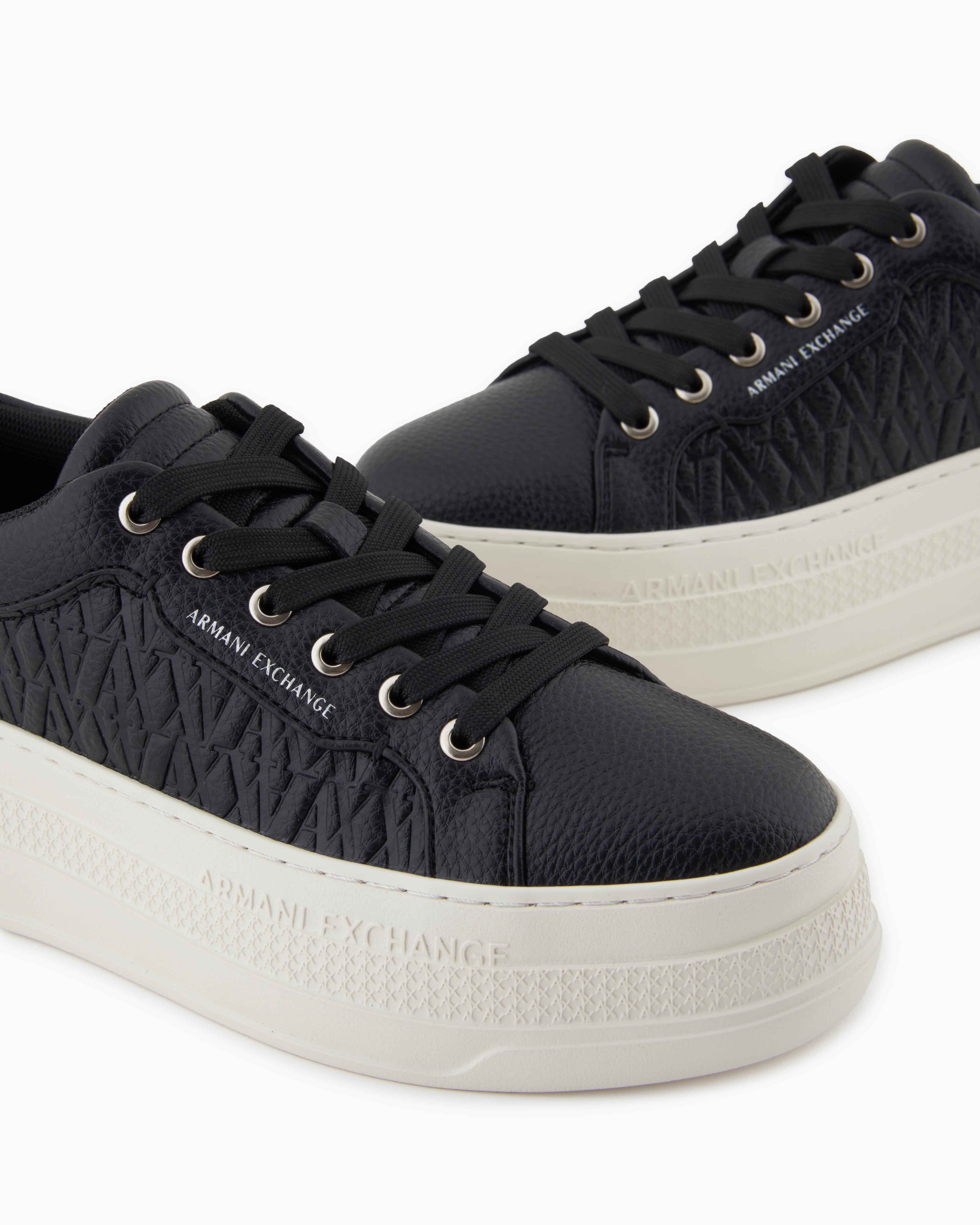 ALL OVER EMBOSSED LOGO SNEAKERS