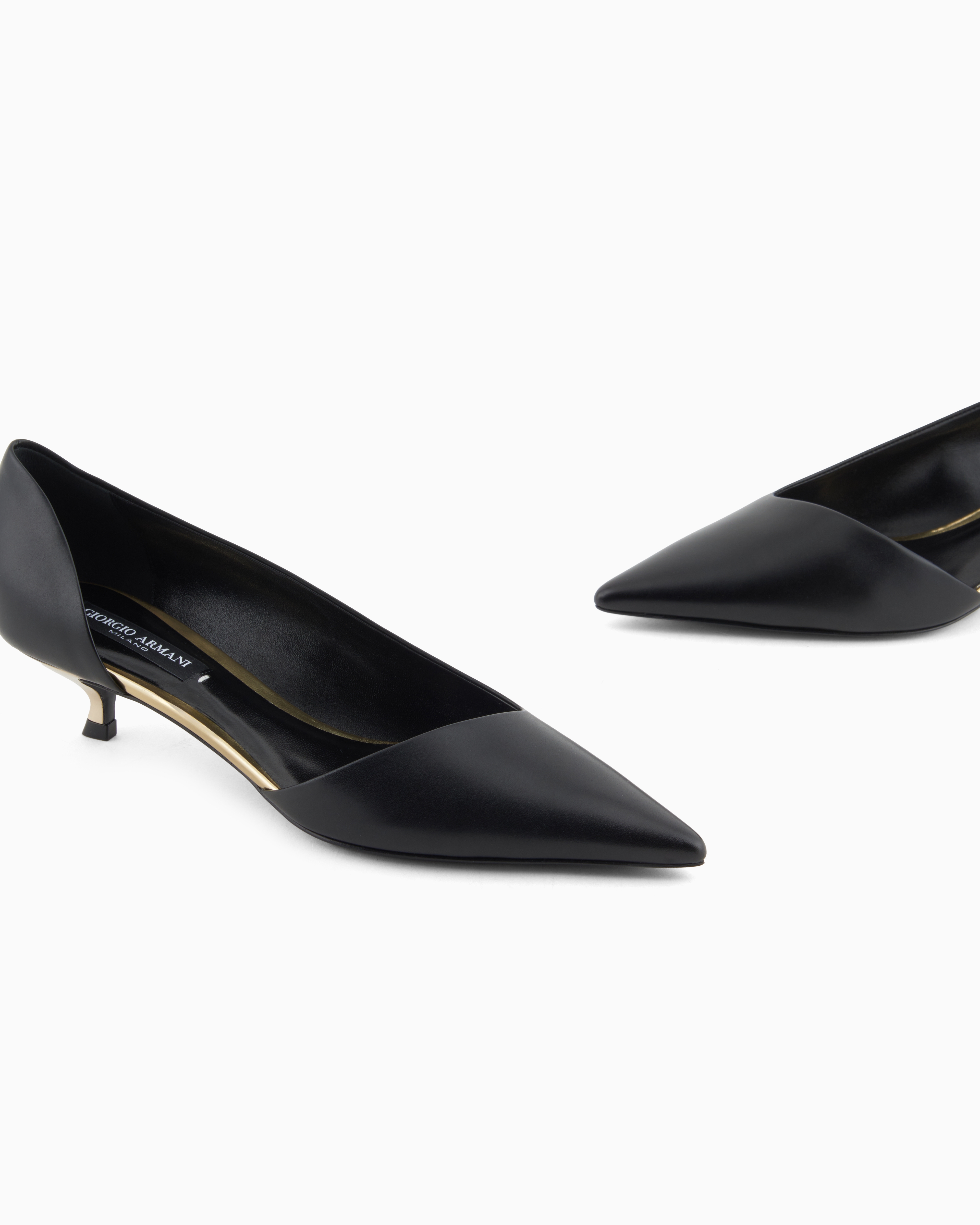 Giorgio Armani D'orsay Court Shoes In Calfskin