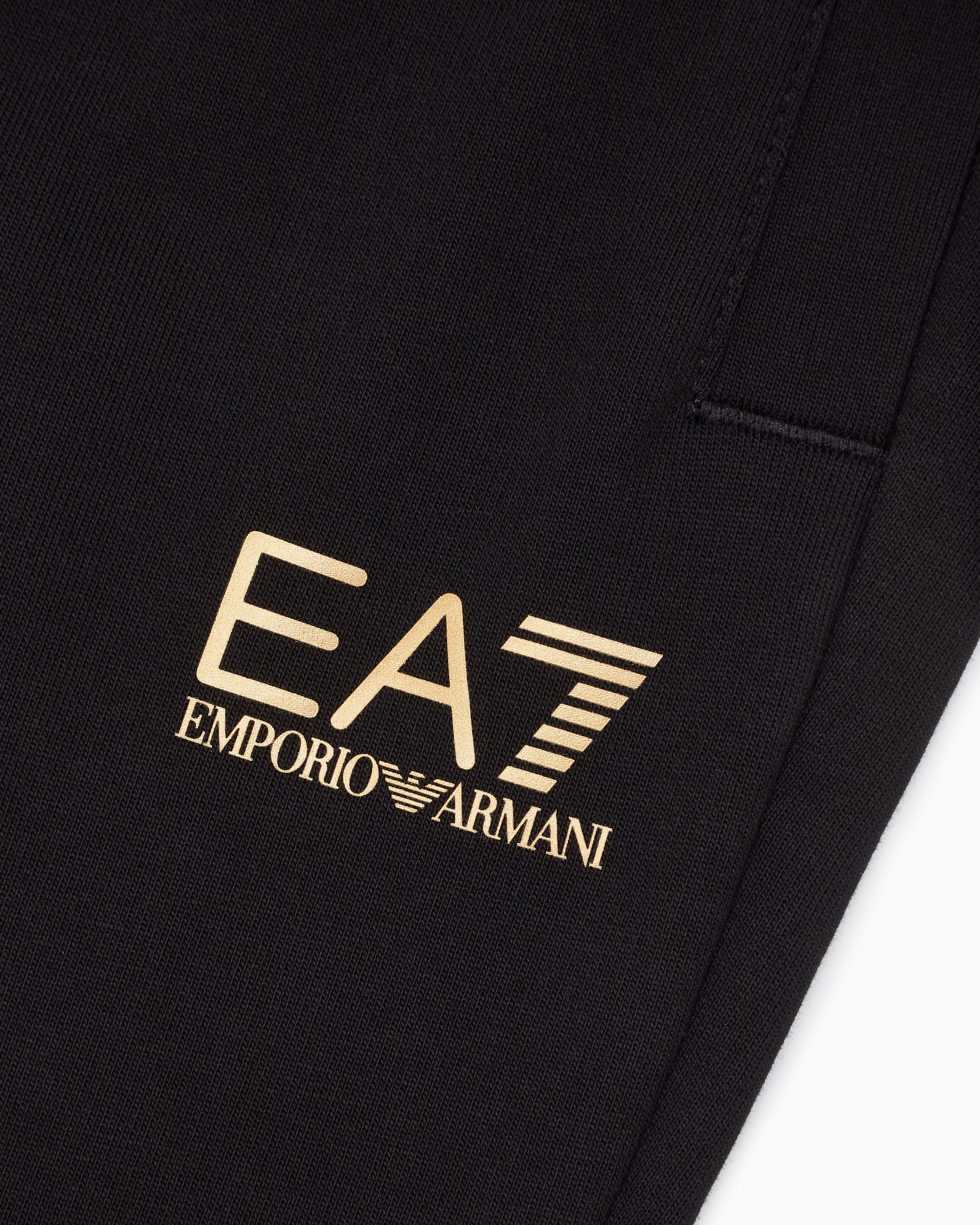Ea7 Boys Logo Joggers In Black