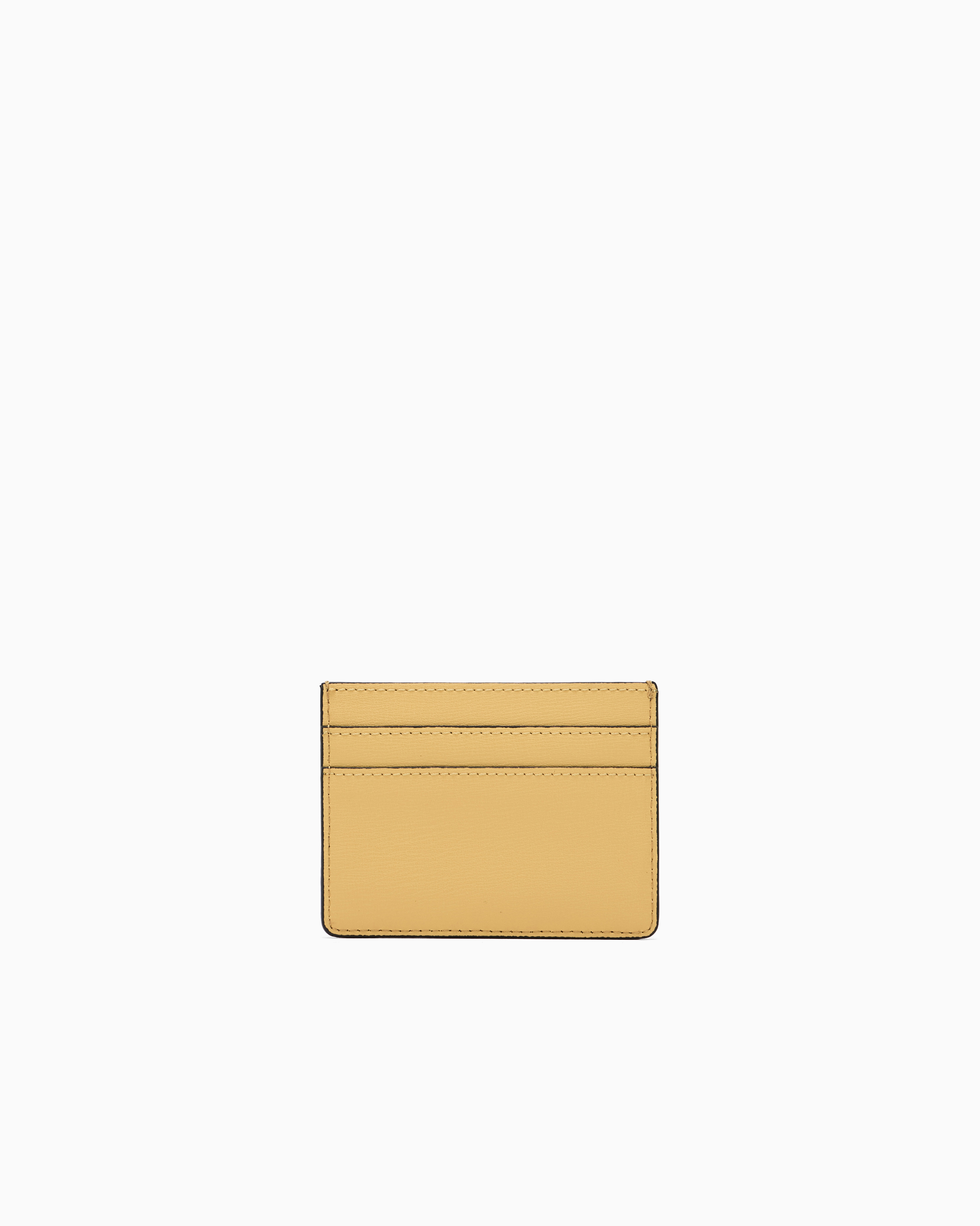Armani Exchange Coated Fabric Card Holder In Yellow