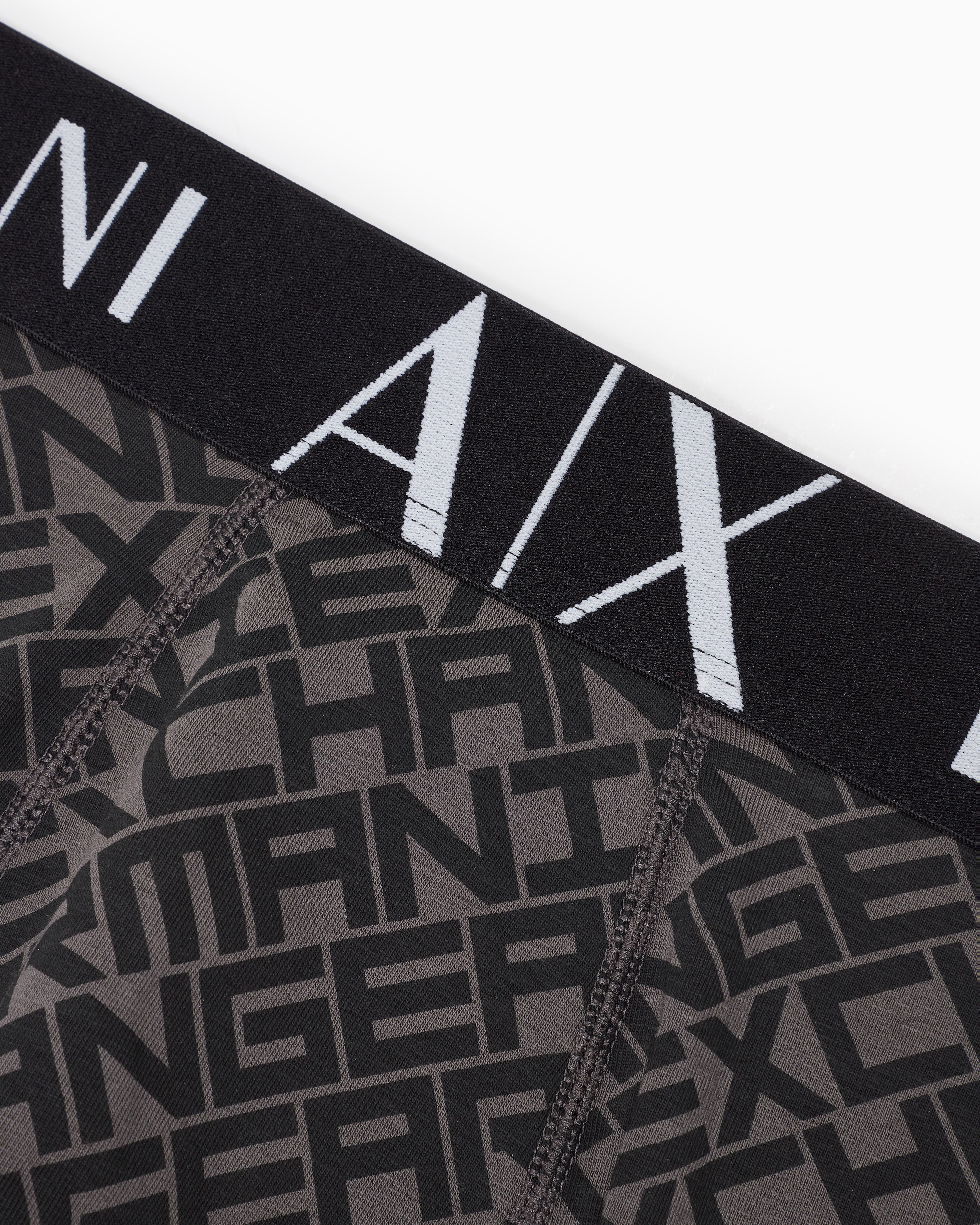 Stretch fabric boxer shorts with allover logo