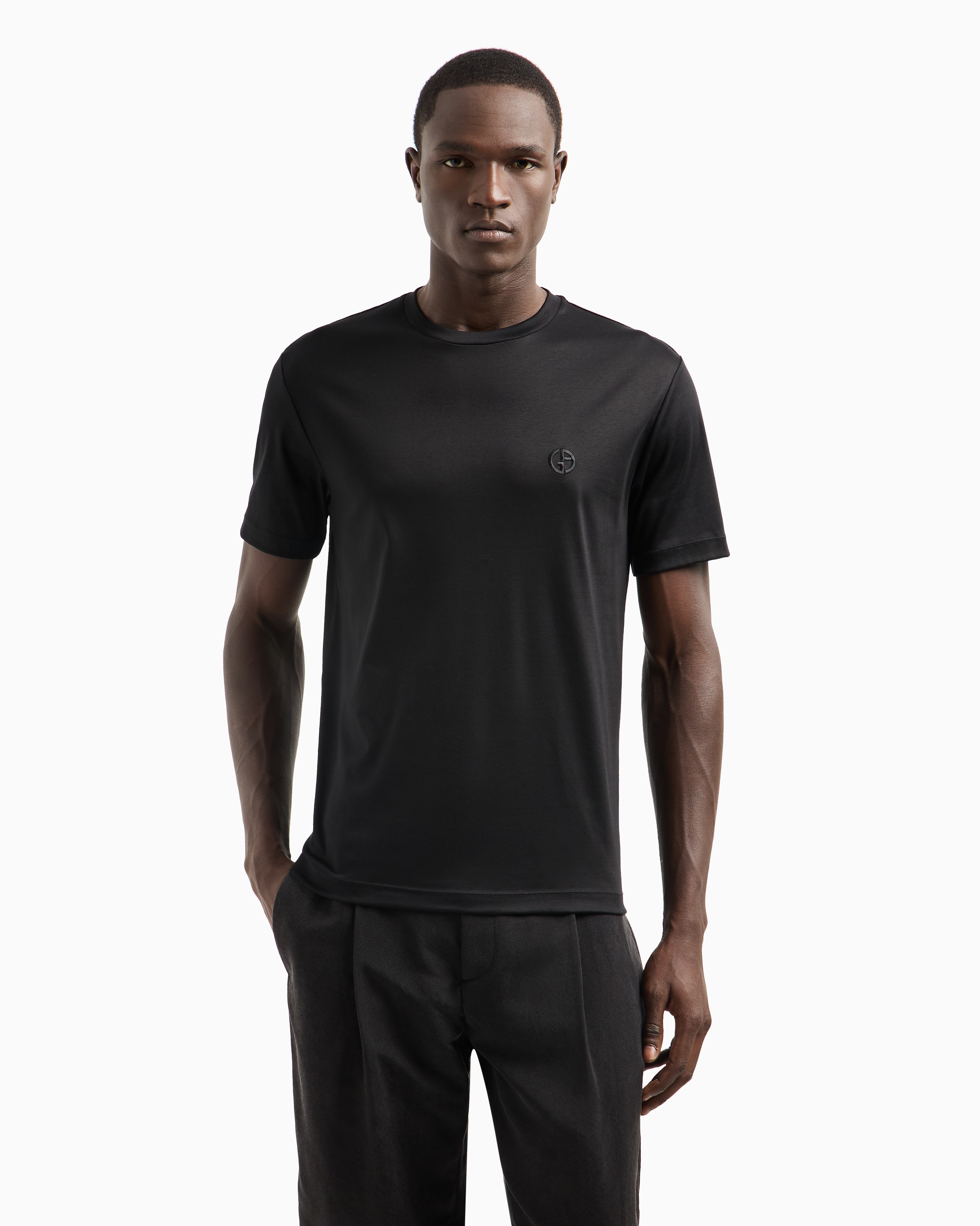 新作 GIORGIOARMANI コットンインターロックロゴ刺繍Tシャツ 三越伊勢丹 | GIORGIO ARMANI/ジョルジオ アルマーニ_Men通販