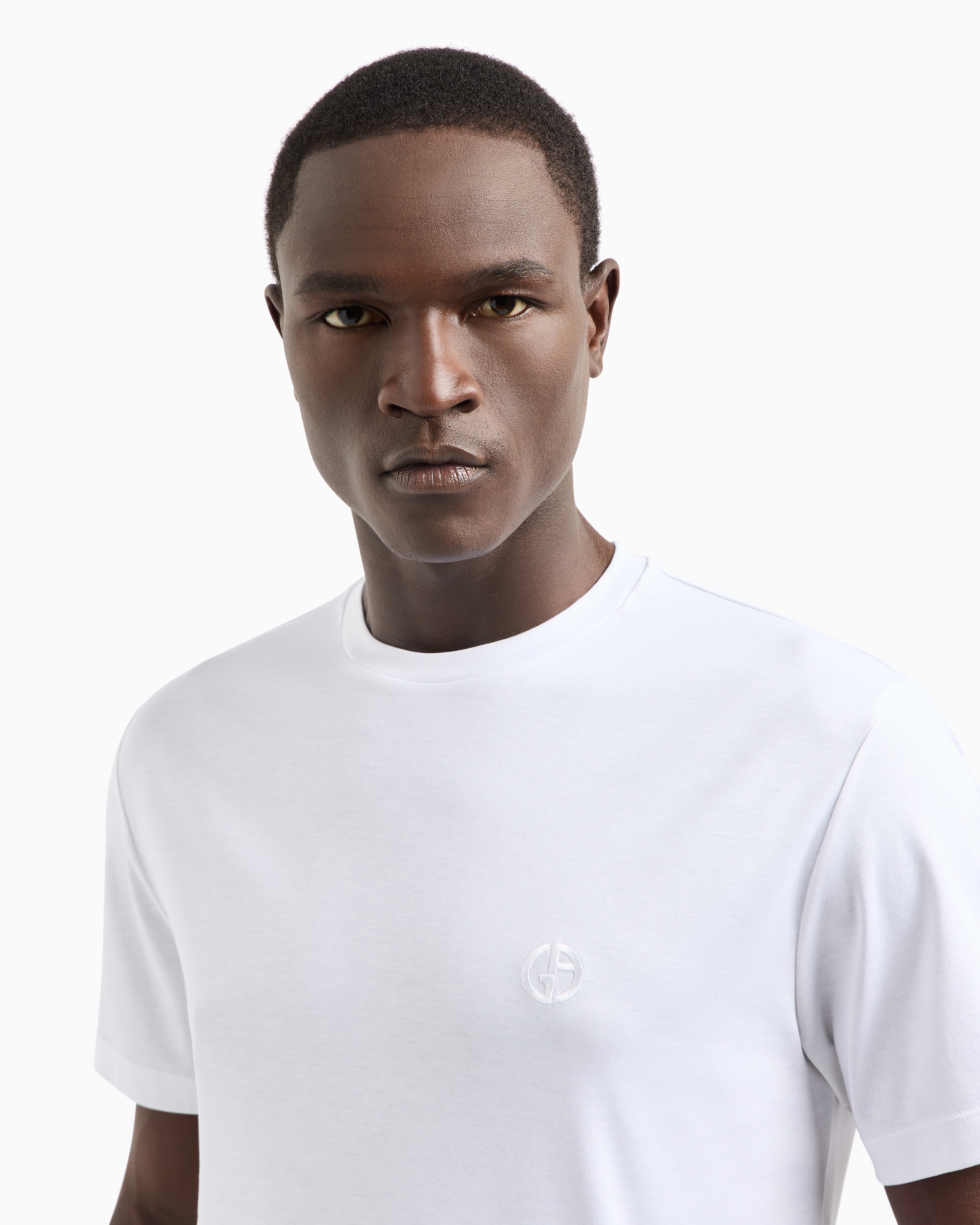 雑誌掲載 GIORGIO ARMANI コットン インターロック ロゴ Tシャツ 雑誌掲載 GIORGIO ARMANI コットン インターロック ロゴ Tシャツ