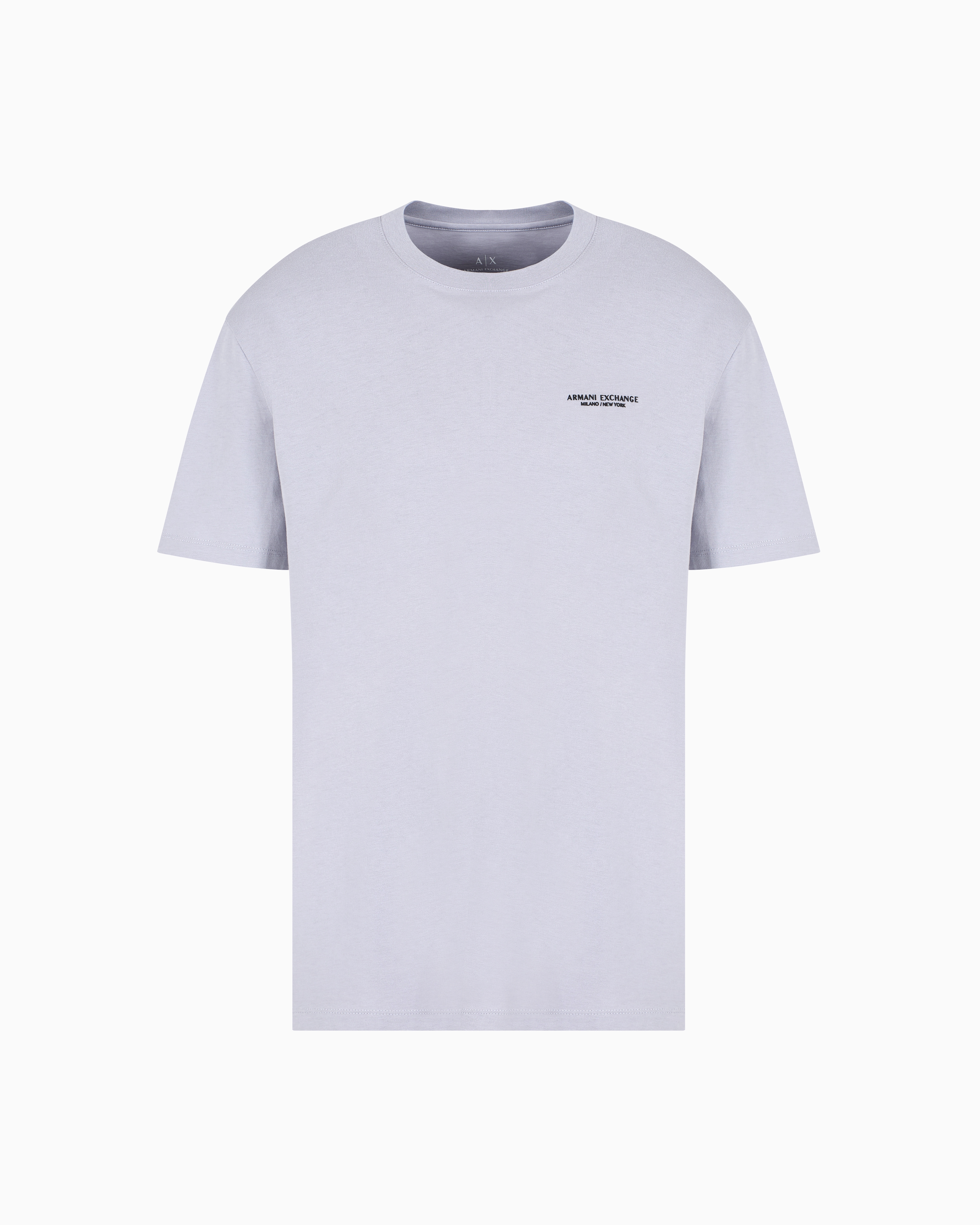 Armani Exchange Regular Fit T-shirt With Logo In Purple