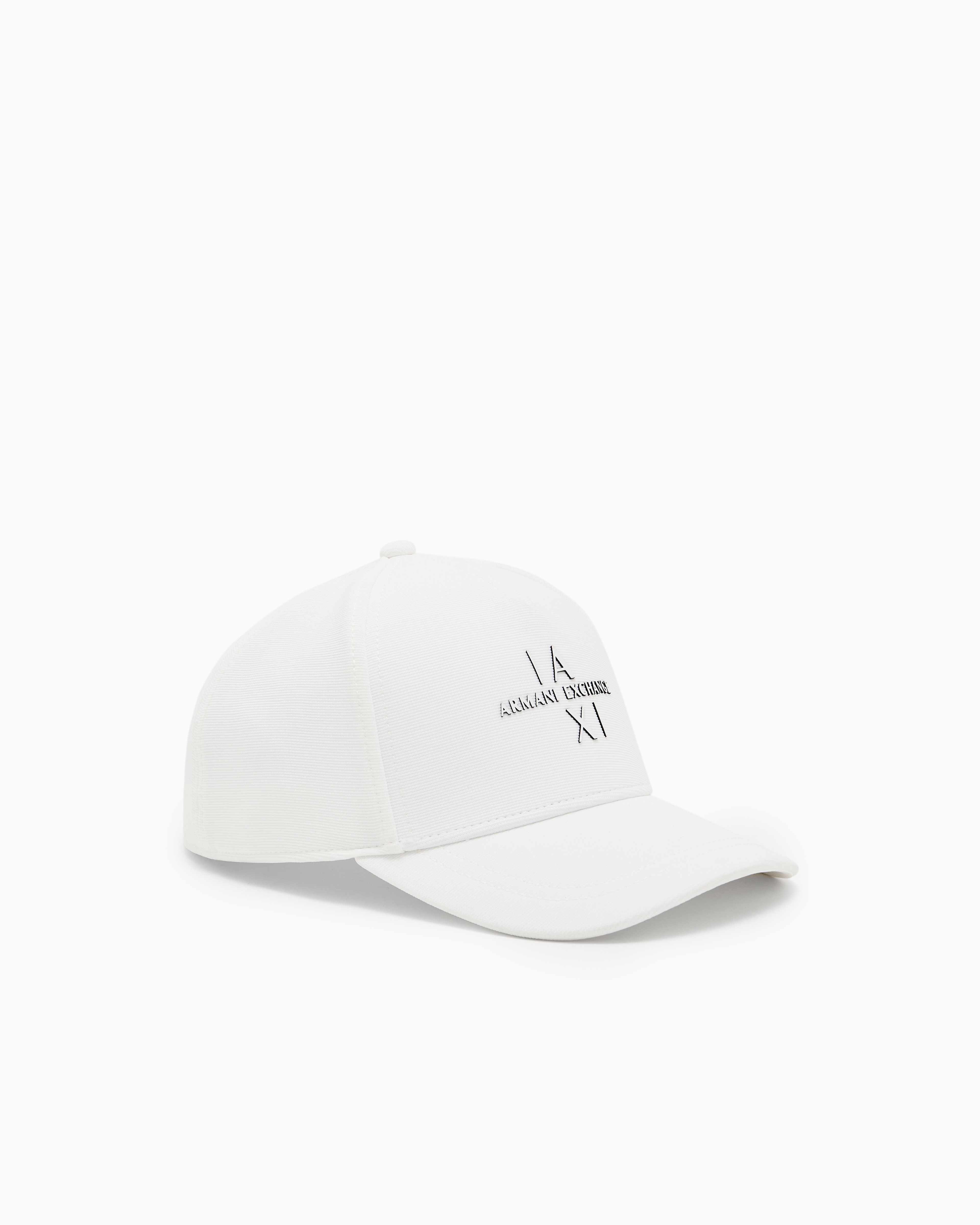 Armani Exchange Cap With Visor And Logo In White