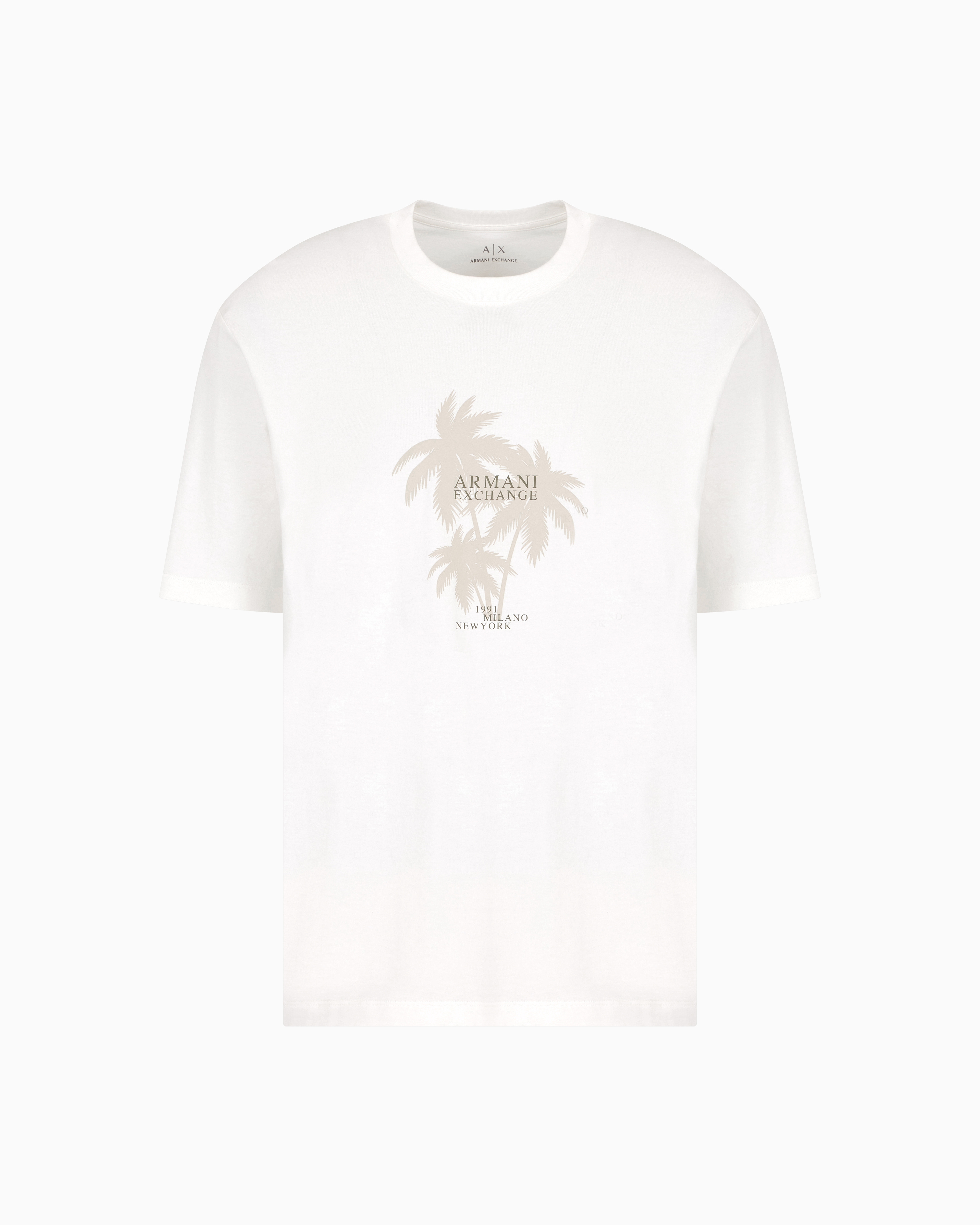 Armani Exchange Regular Fit T-shirts In White