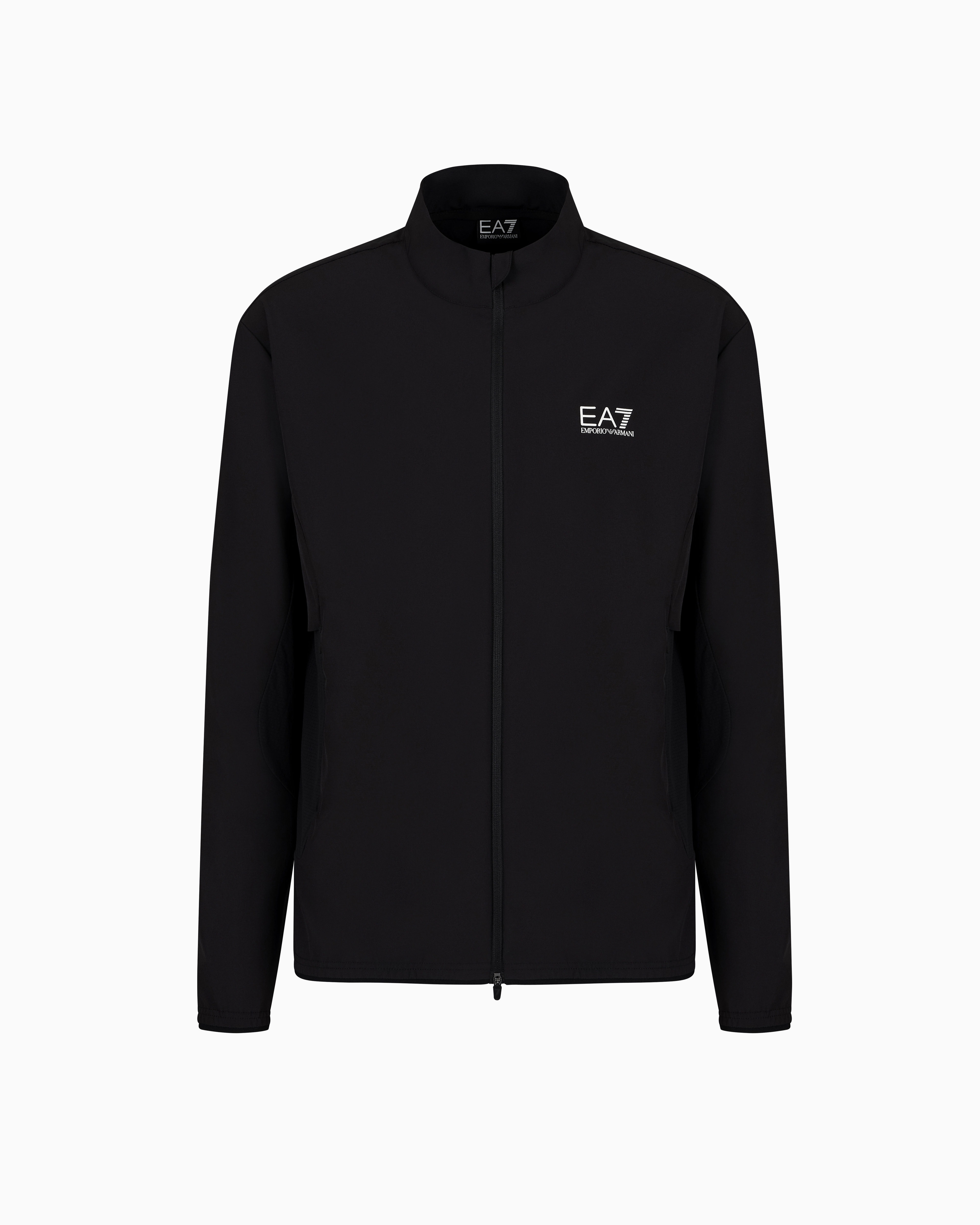 Ea7 Dynamic Athlete Zip-up Sweatshirt In Ventus7 Technical Fabric In Black