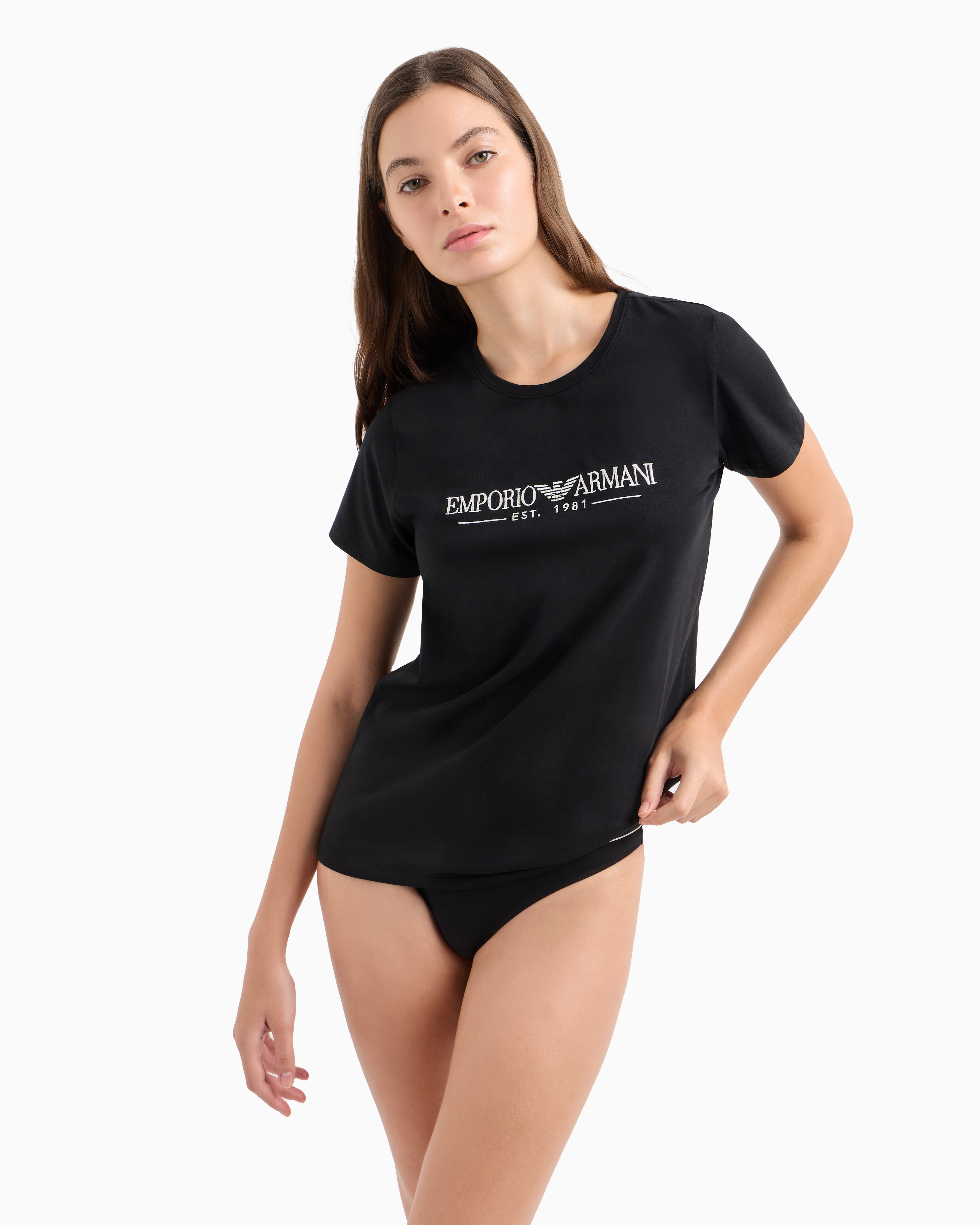 Tシャツ・カットソー EMPORIO ARMANI Women Tops EW000408AF10881UC001 BLACK undefined