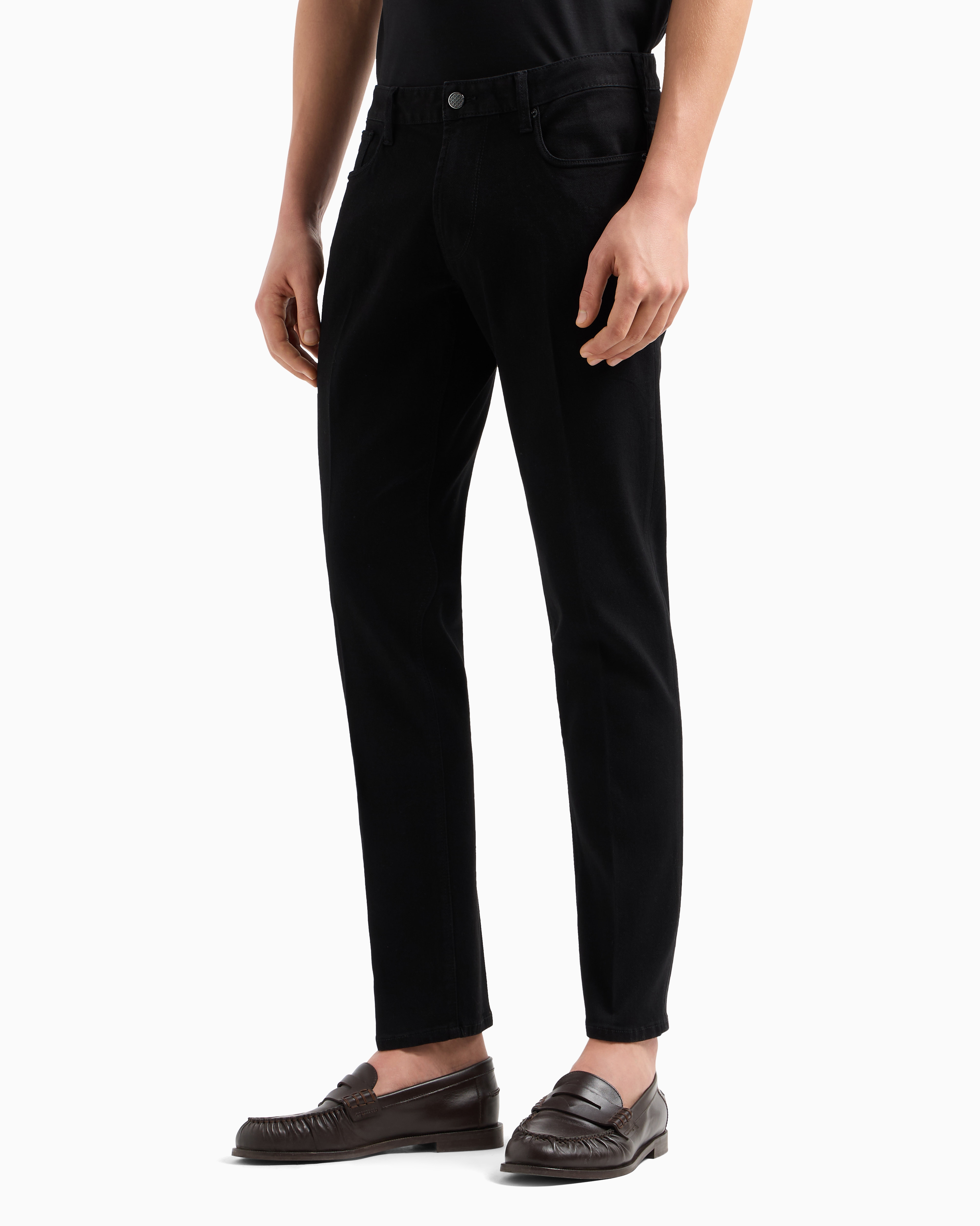Emporio Armani ブラック　スリムフィットデニム スリムフィットジーンズ J06 コンフォートデニム リンス