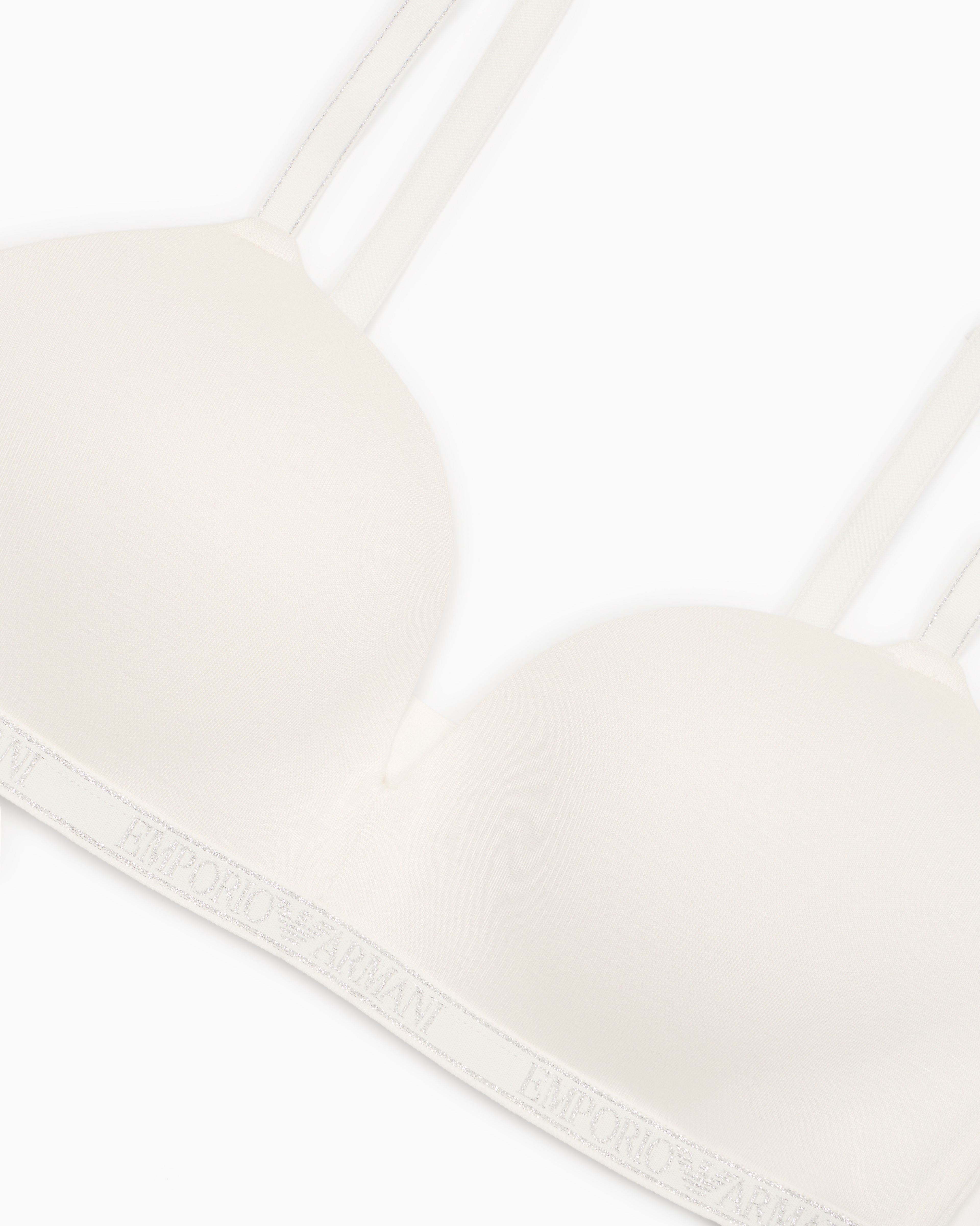 Emporio Armani Asv Essential Studs Viscose Padded Triangle Bra