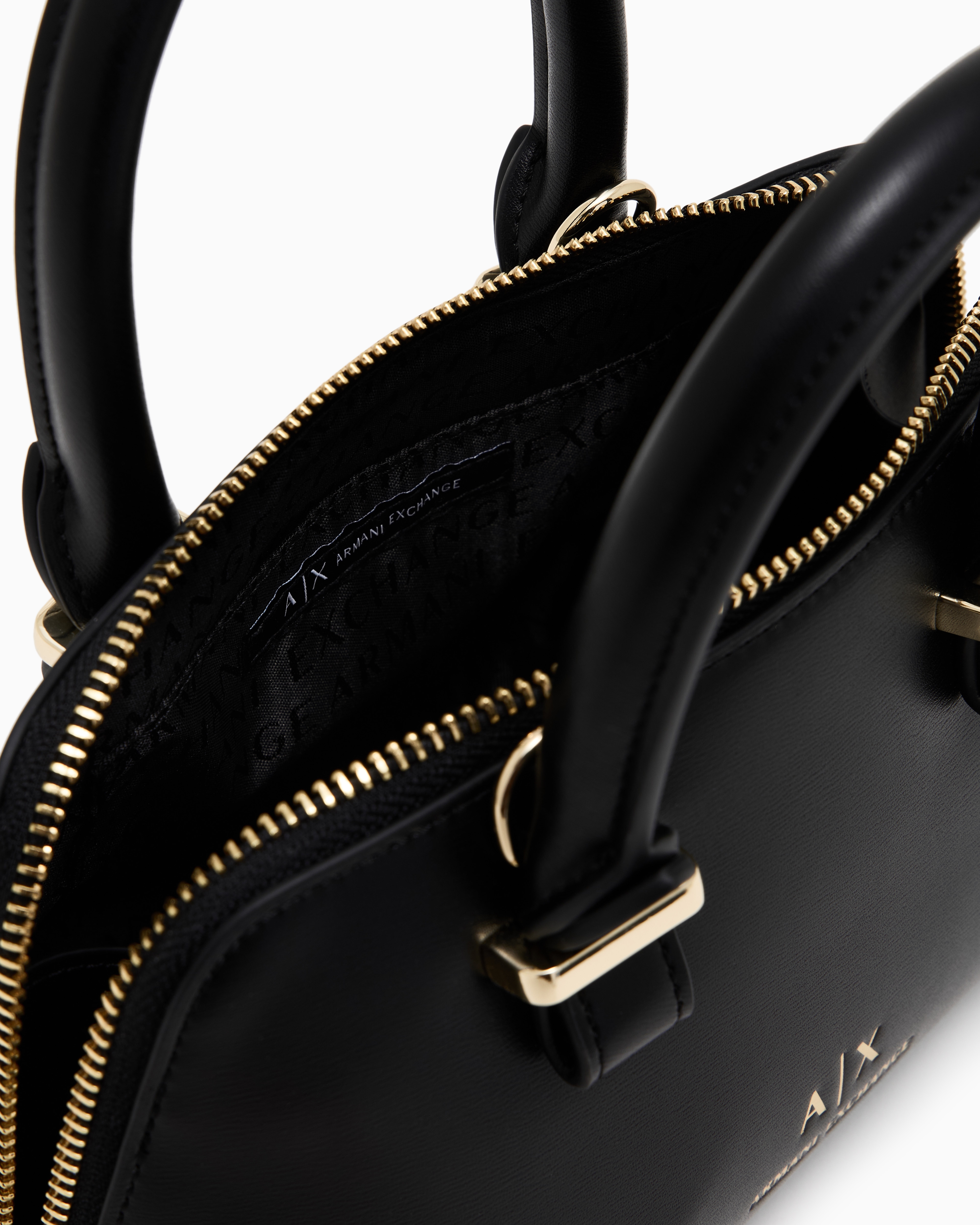 Armani Exchange - ASV Trapeze Mini Bag, Woman, Black, Size: TU
