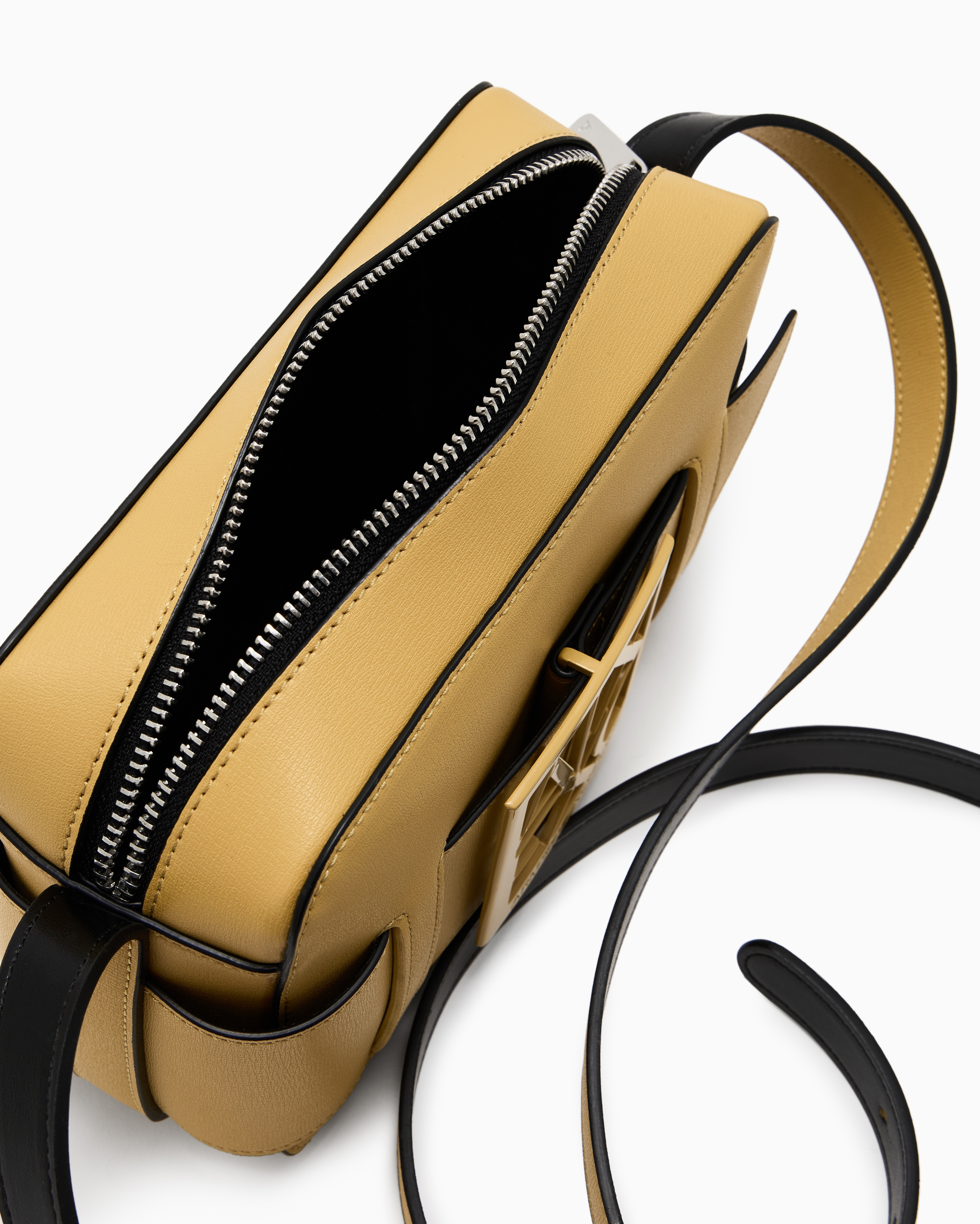 Armani Exchange Crossbody Bag With Logo In Yellow