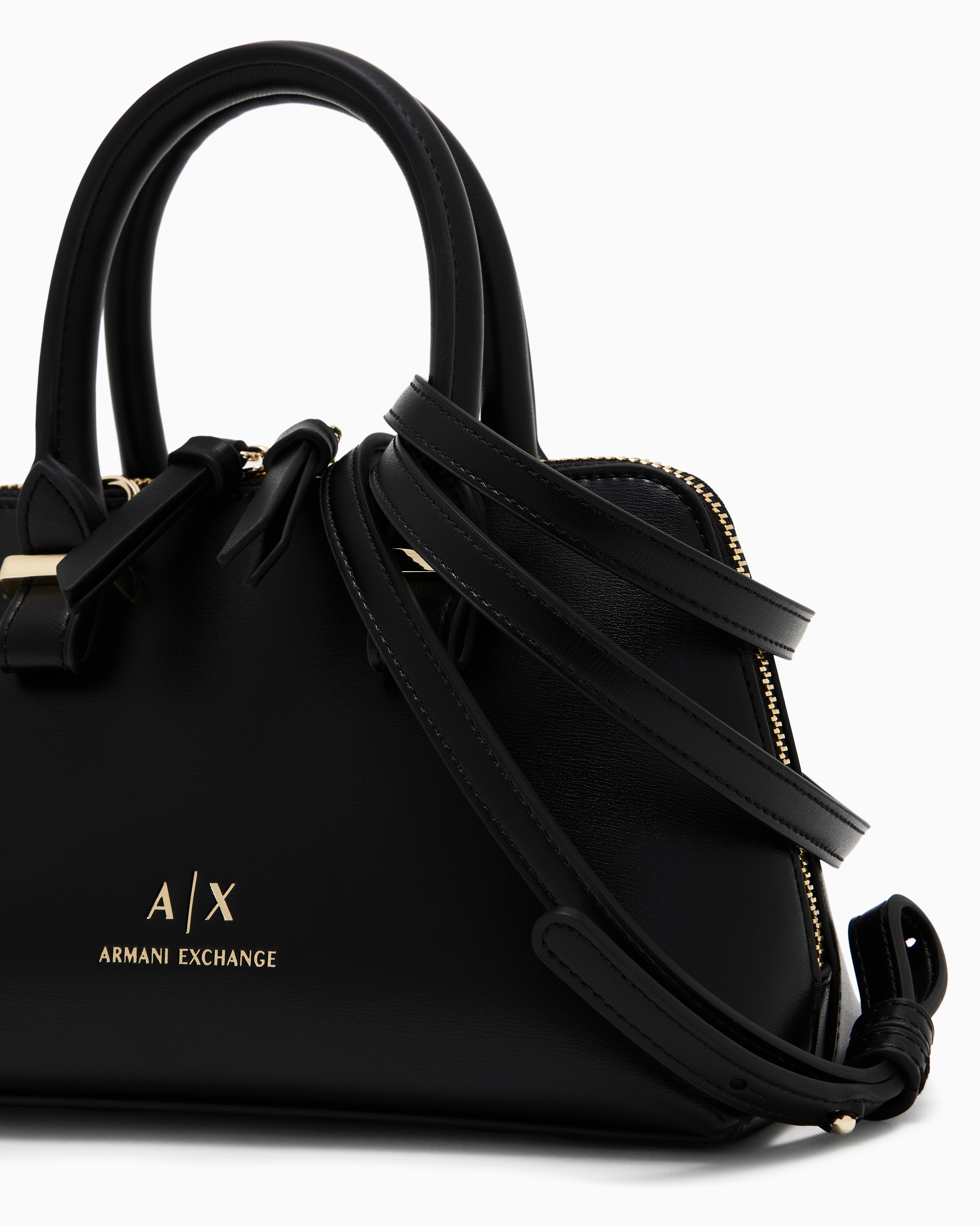 Armani Exchange - ASV Trapeze Mini Bag, Woman, Black, Size: TU