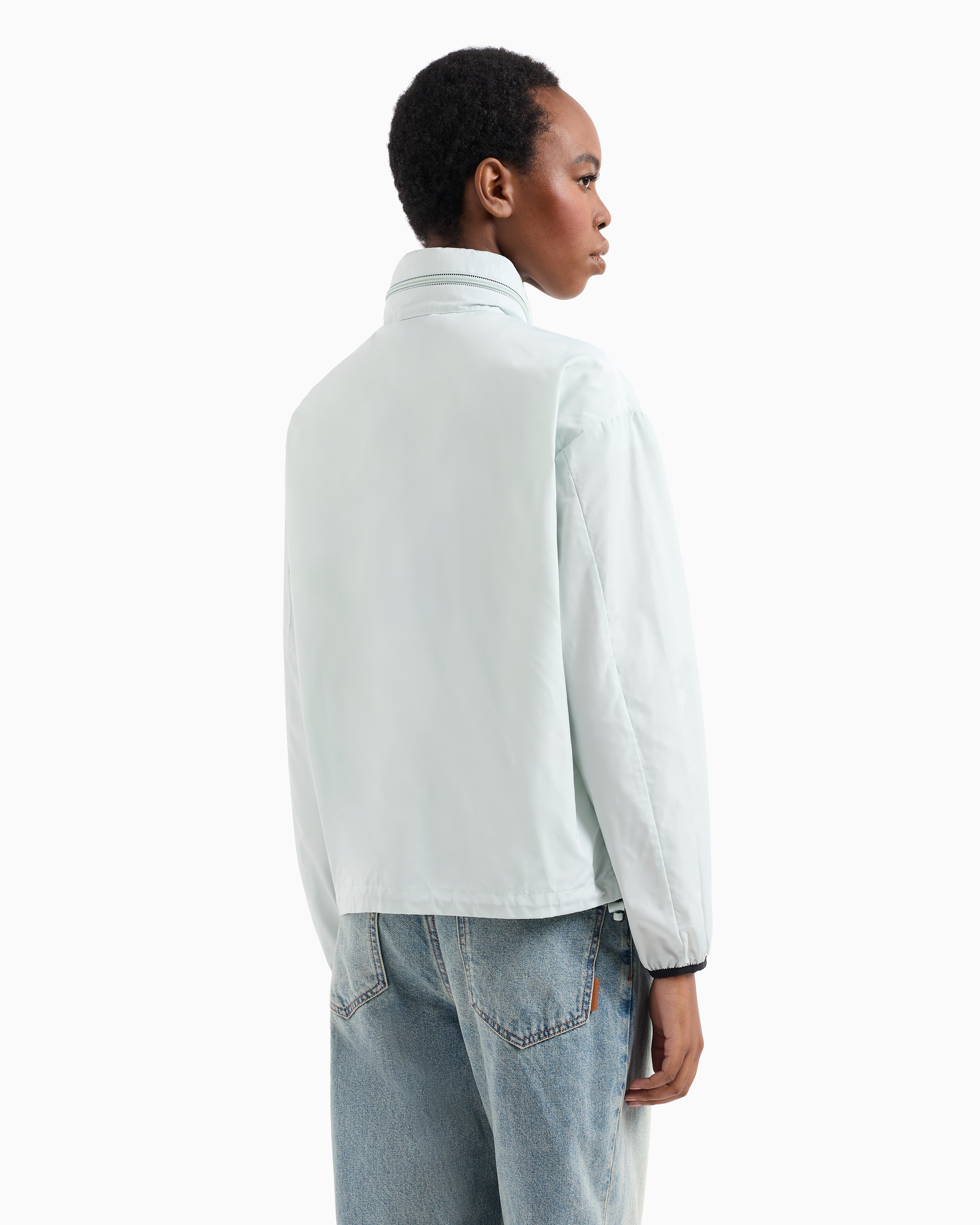 Full zip jacket with removable hood