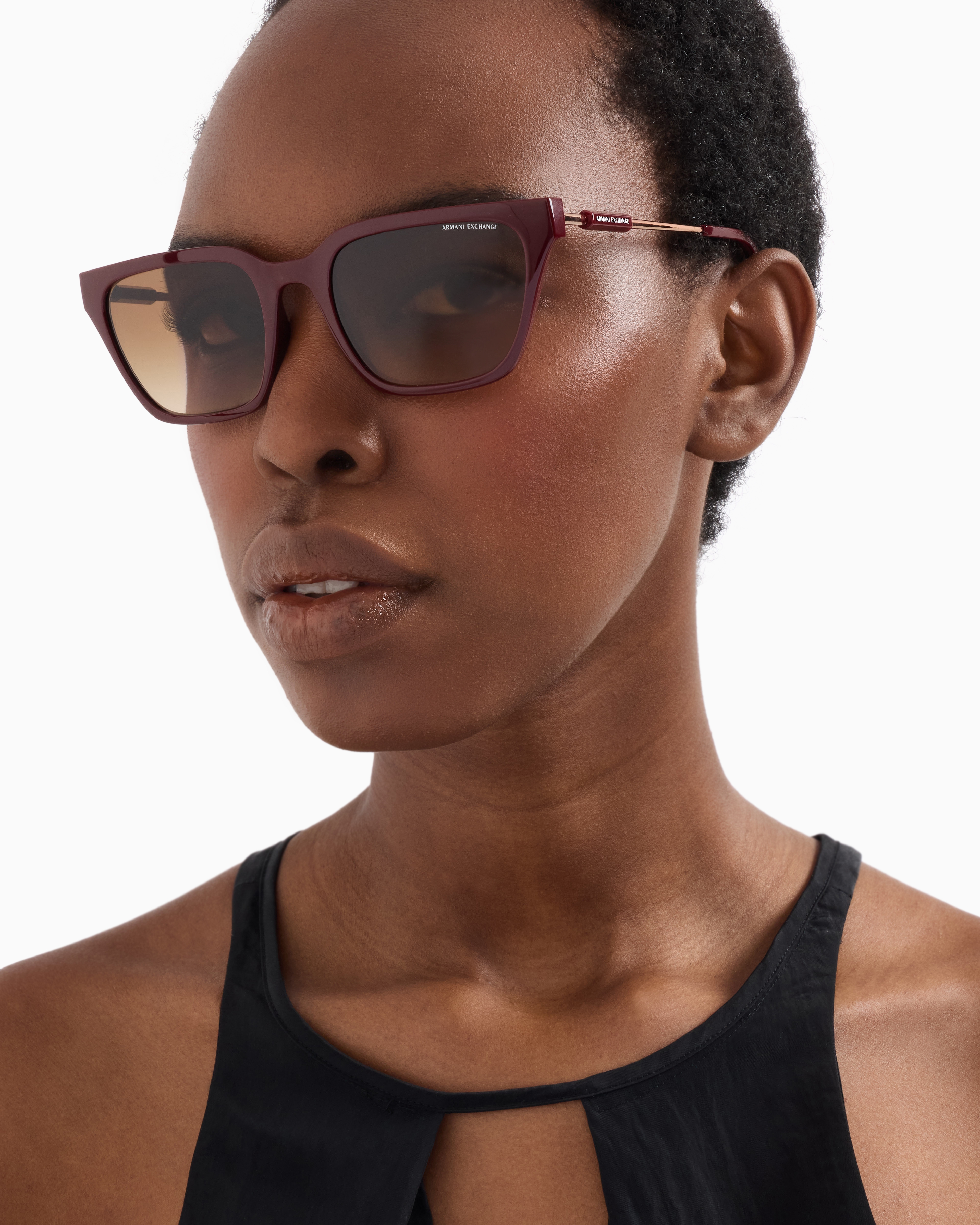 Armani Exchange Sunglasses In Burgundy