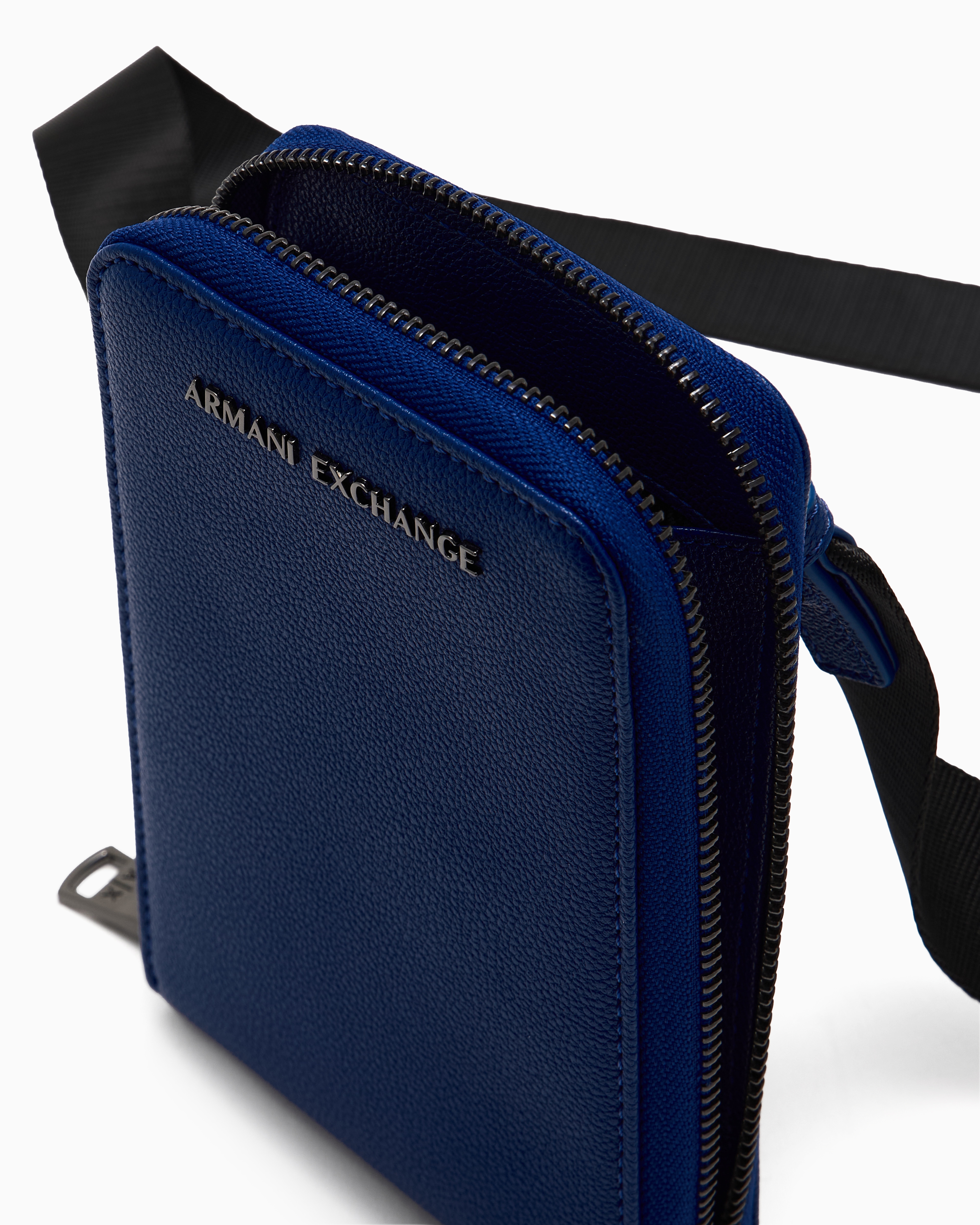 Armani Exchange - Small shoulder bag with zip, Man, Blue, Size: TU