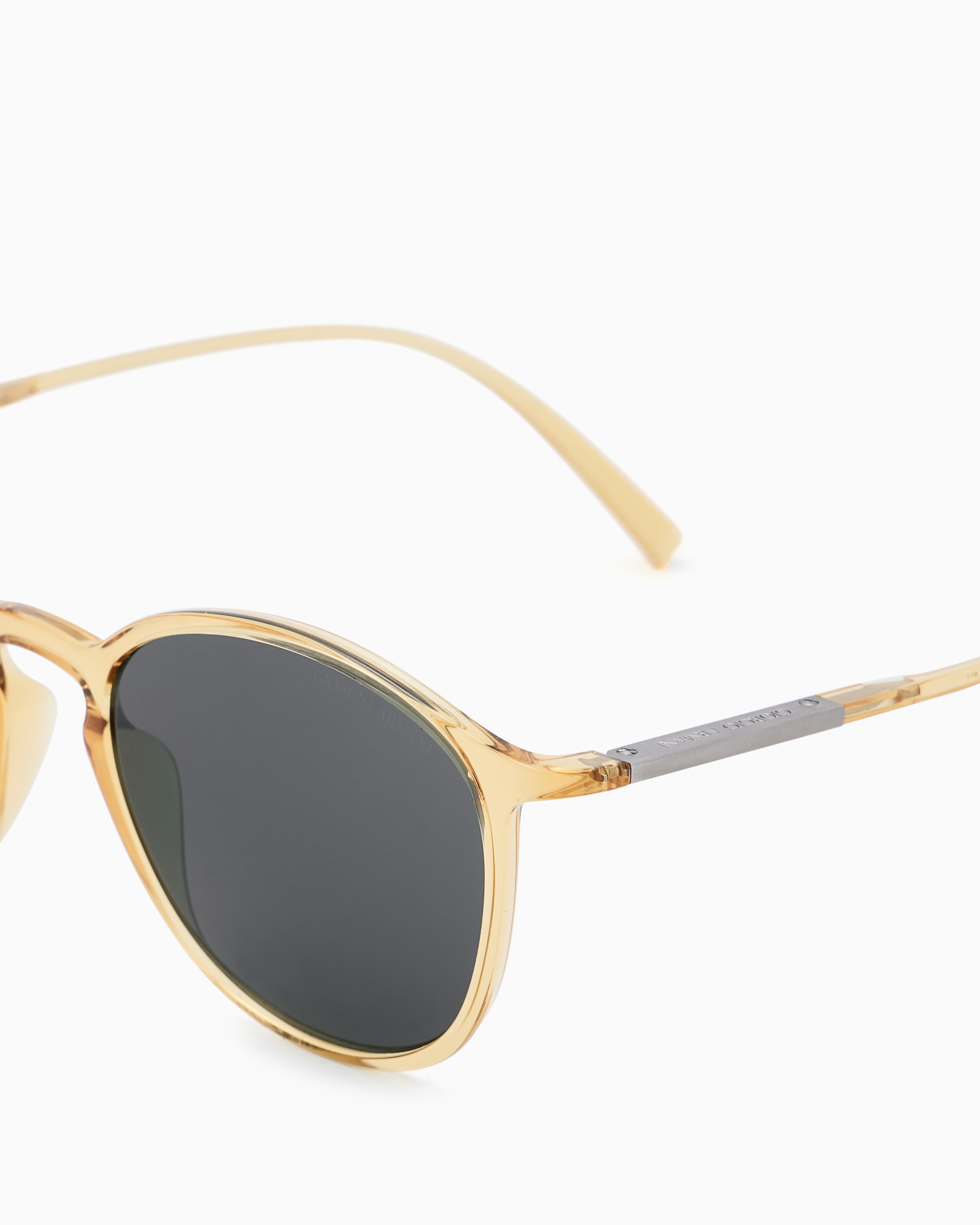 Giorgio Armani Panto Sunglasses In Beige