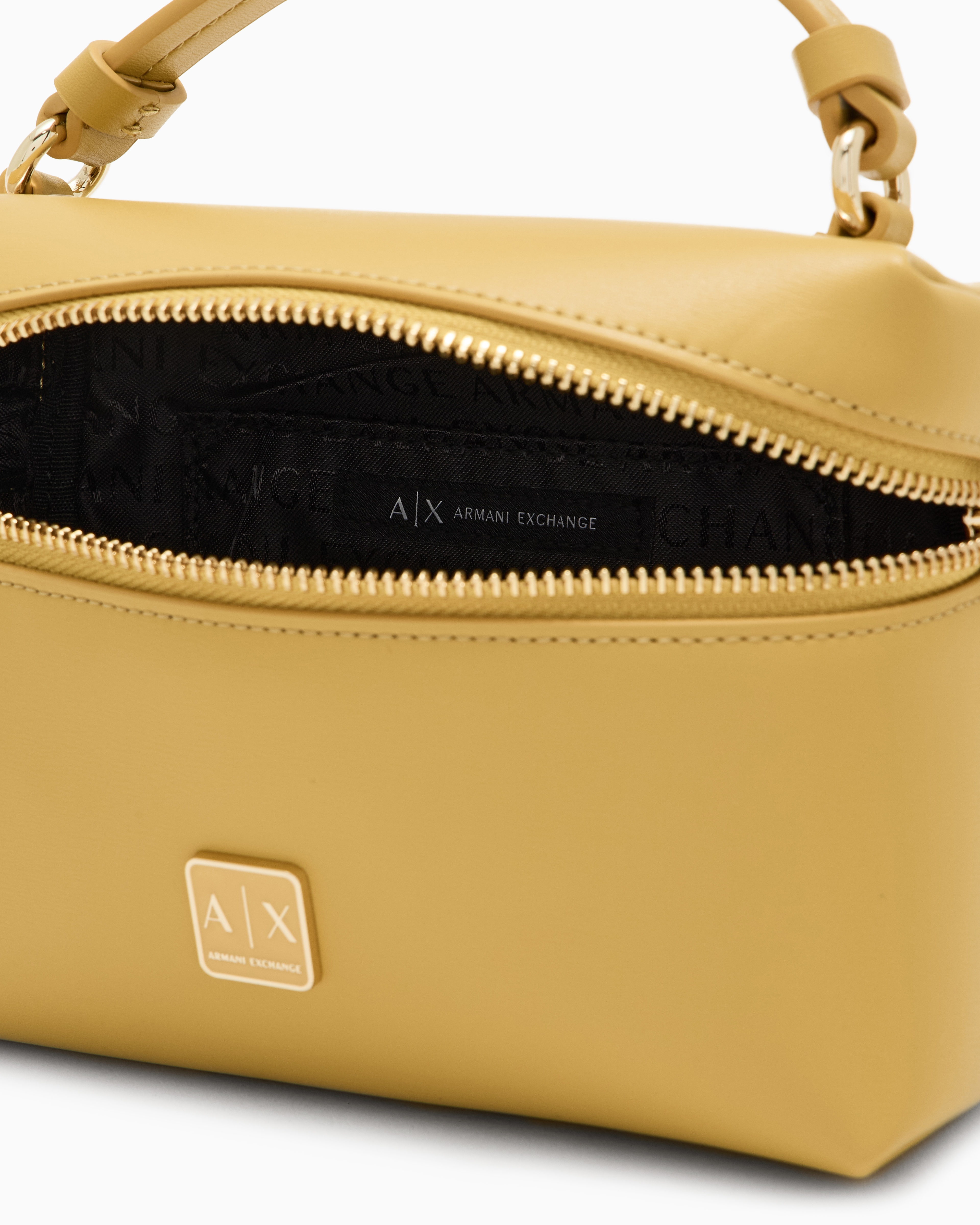 Armani Exchange - Small trunk bag, Woman, Yellow, Size: TU