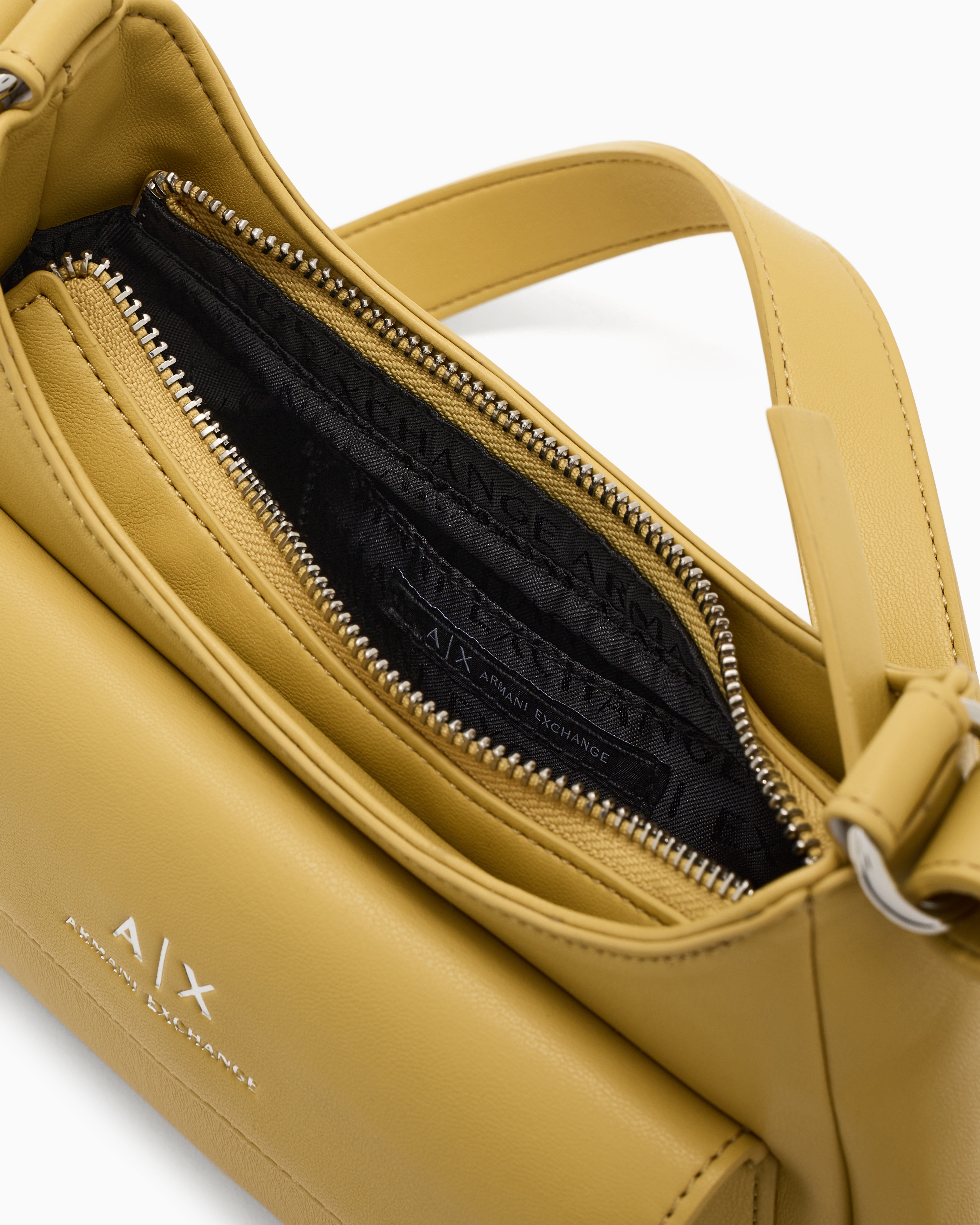 Armani Exchange - Shoulder bag with external pocket, Woman, Yellow, Size: TU