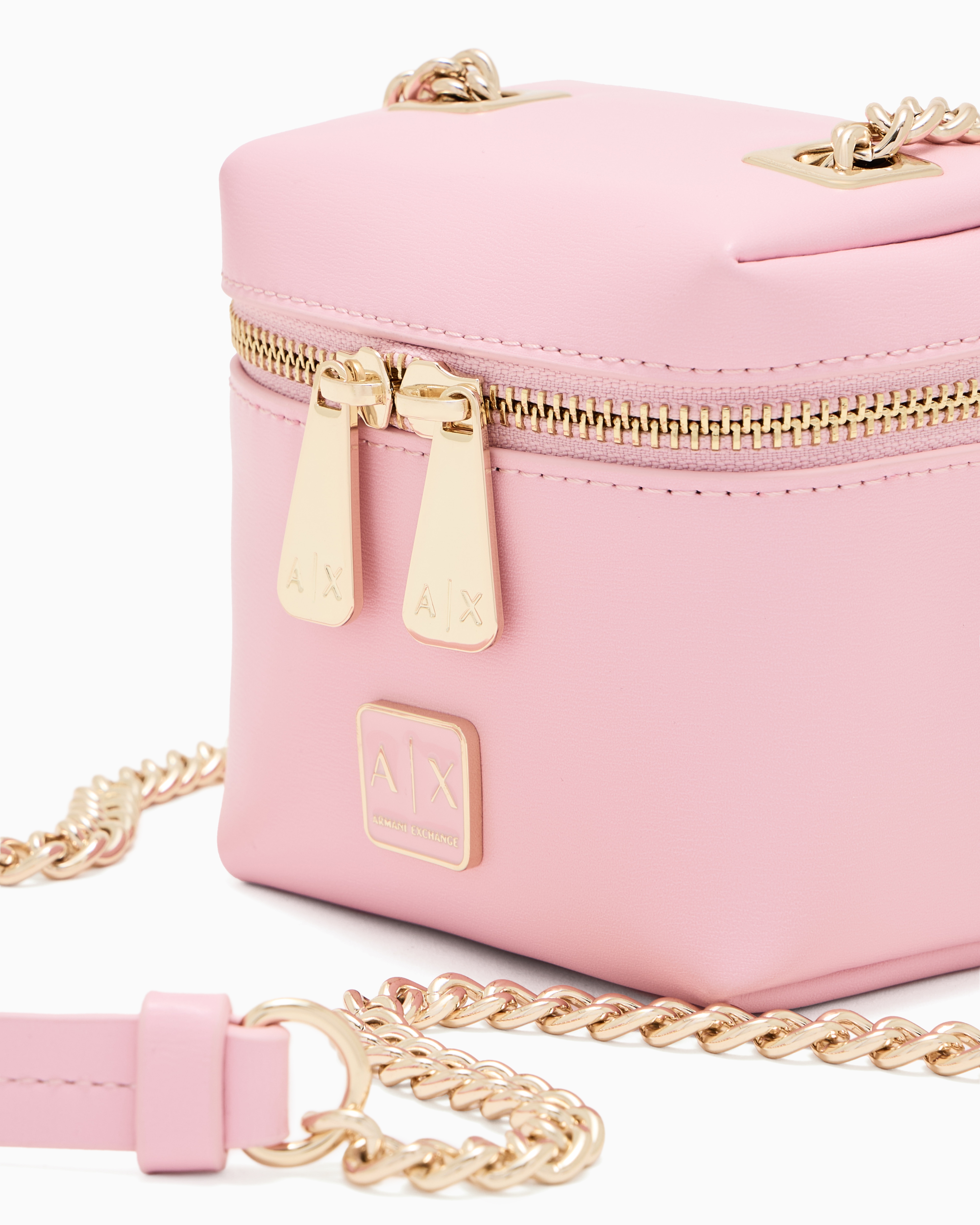 Armani Exchange - Mini shoulder bag with logo, Woman, Pink, Size: TU