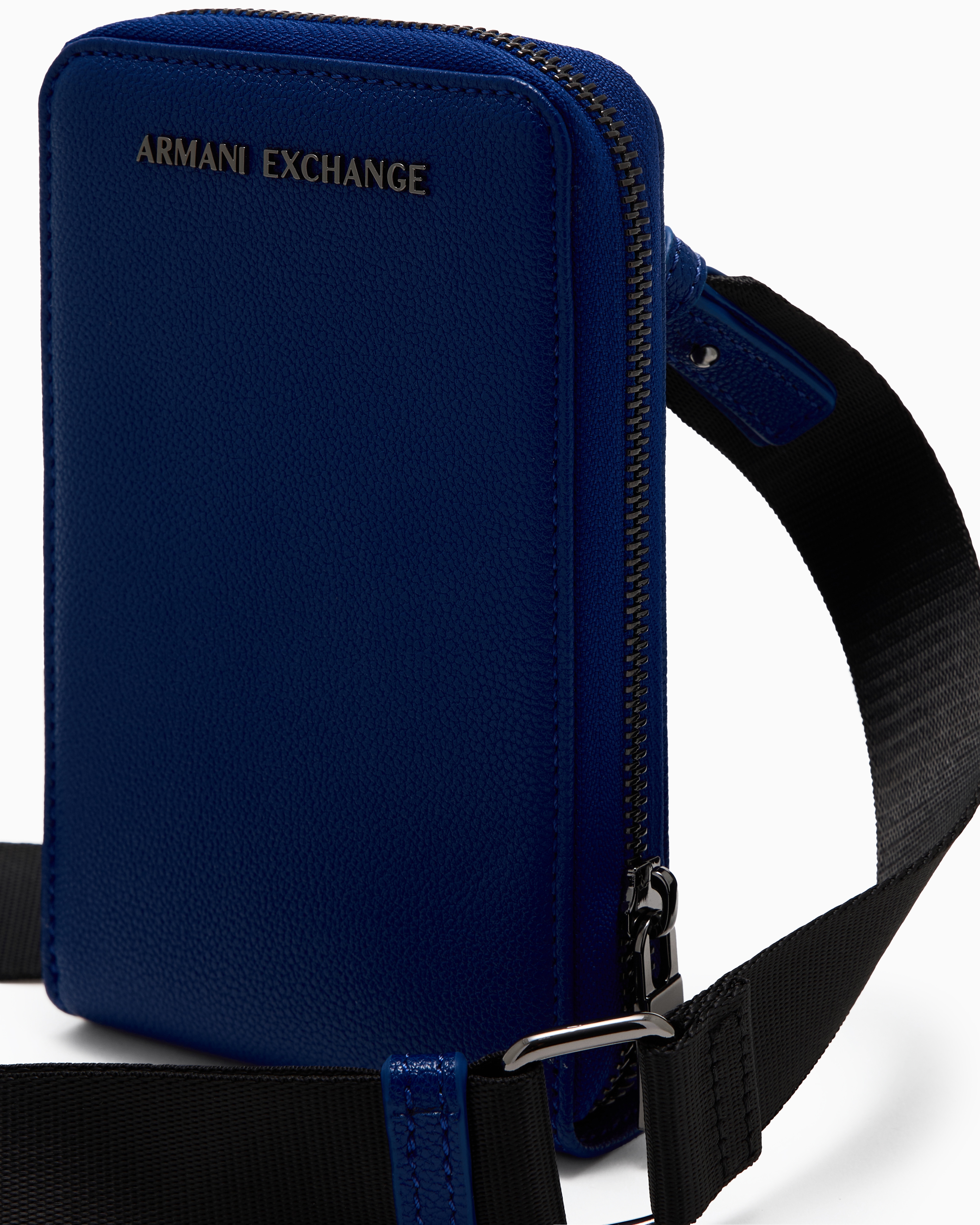 Armani Exchange - Small shoulder bag with zip, Man, Blue, Size: TU