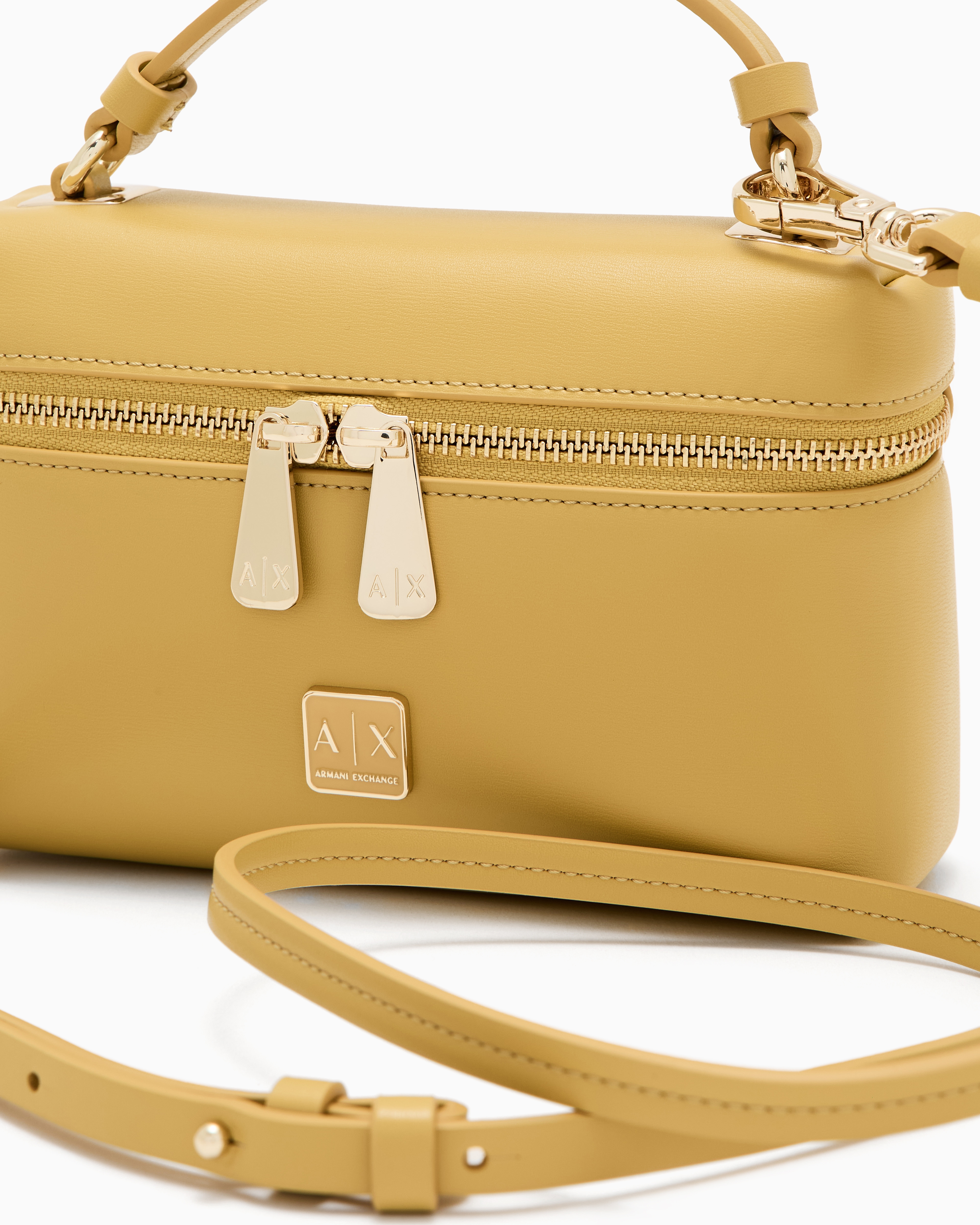 Armani Exchange - Small trunk bag, Woman, Yellow, Size: TU