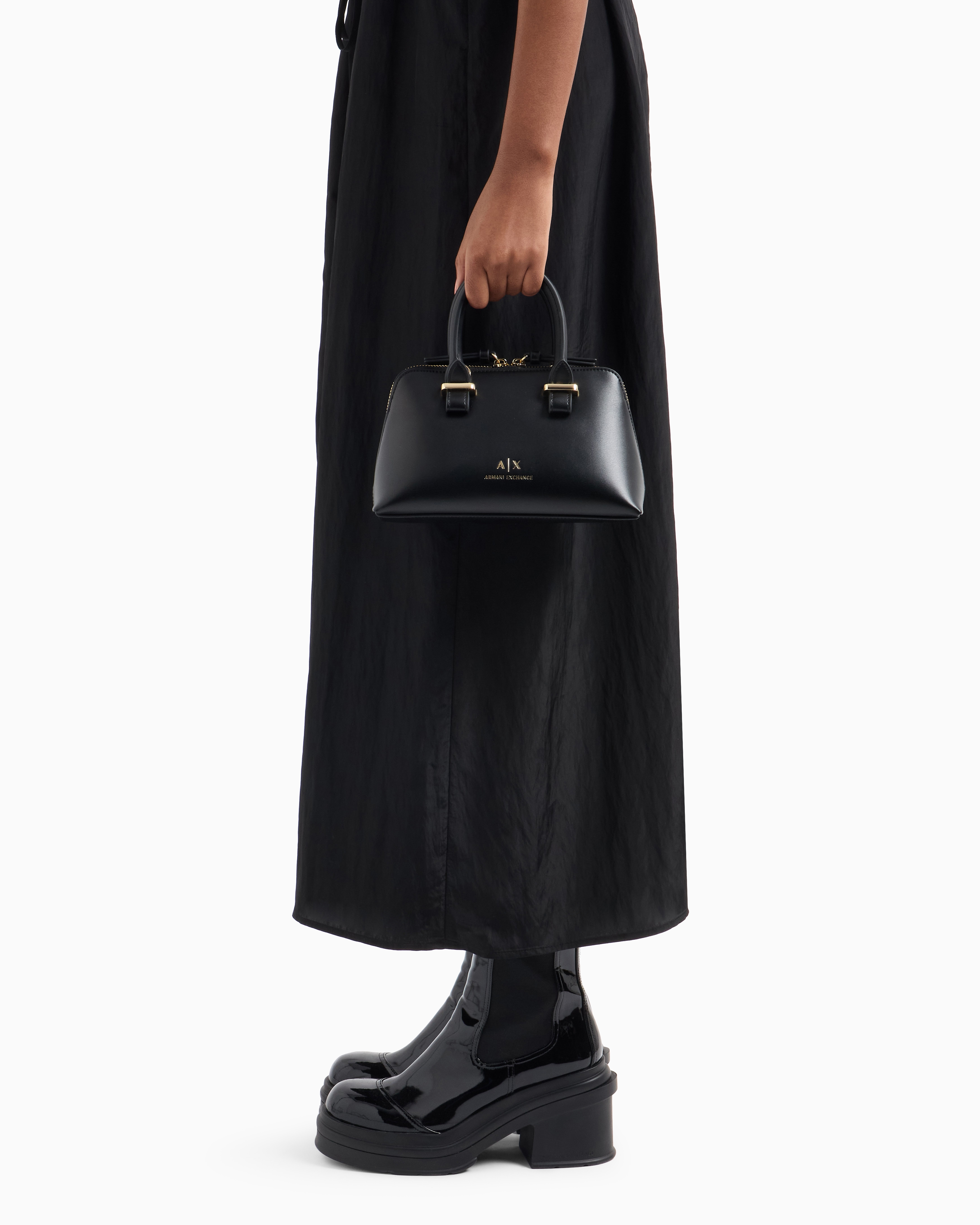 Armani Exchange - ASV Trapeze Mini Bag, Woman, Black, Size: TU