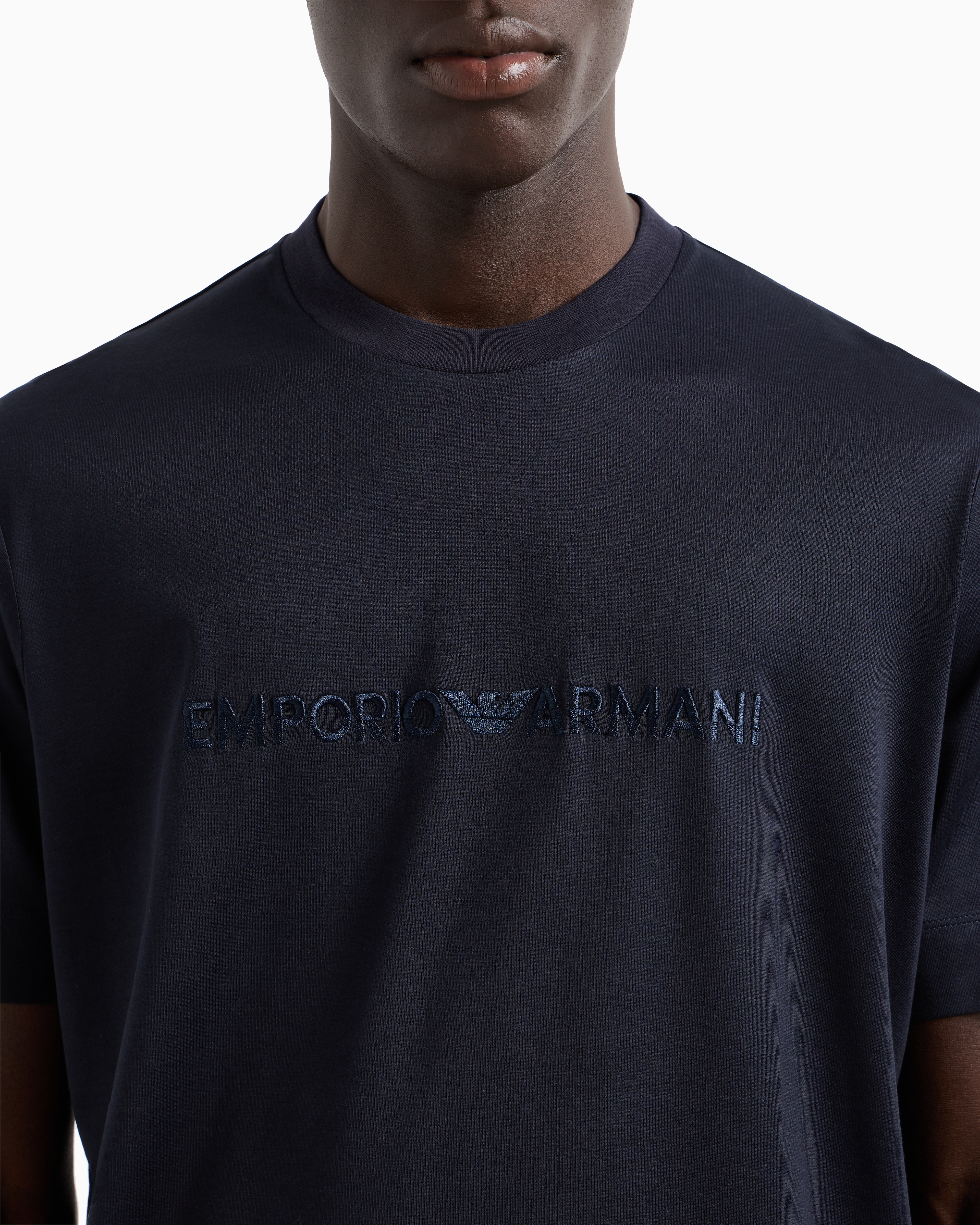 Tシャツ・カットソー EMPORIO ARMANI Men T-shirt Blue EM001070AF13747 UB118 Emporio Armani Men's 2 Pack Stretch Cotton T-Shirt, Blue