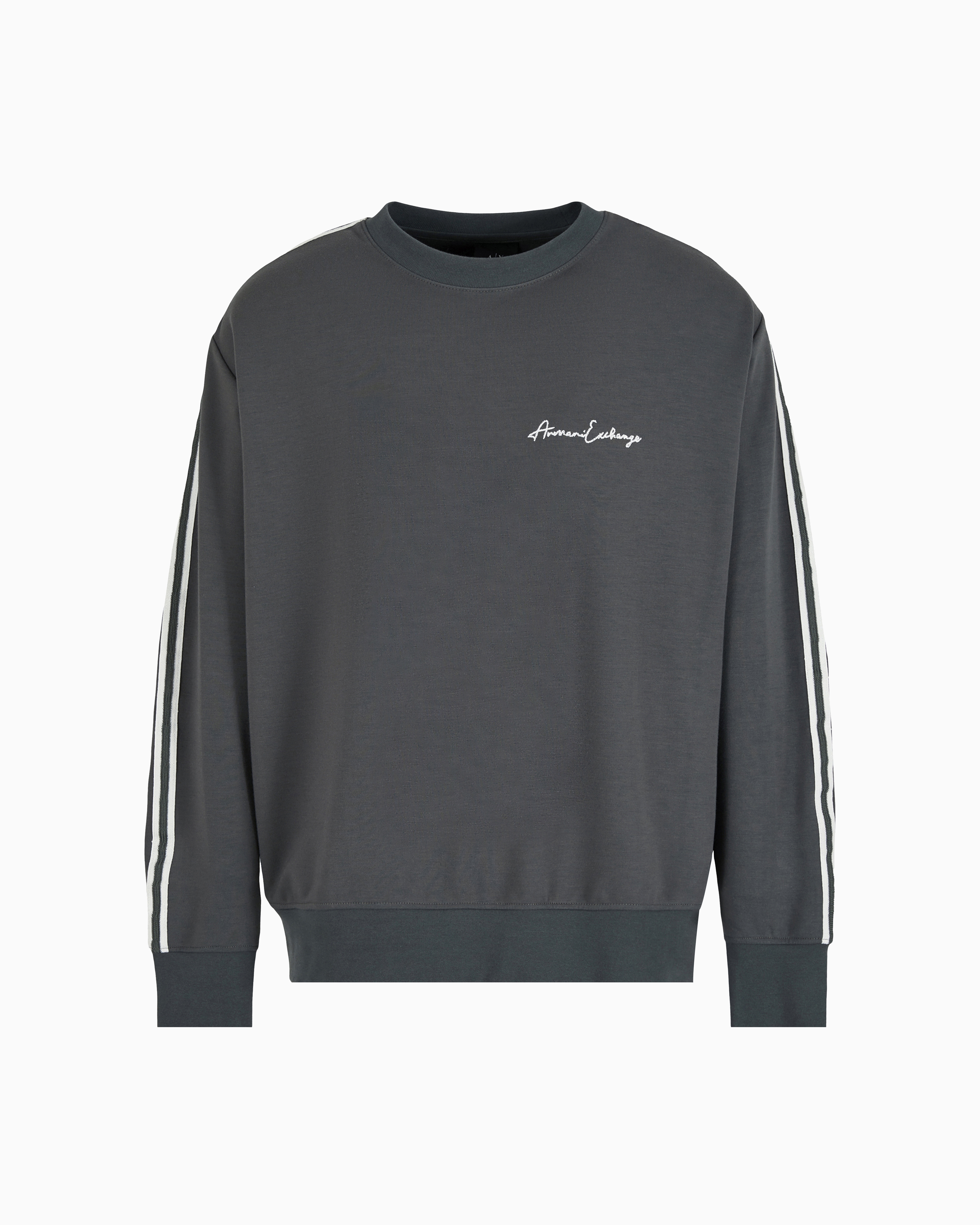 Armani Exchange Logo Signature Crewneck Sweatshirt In Green