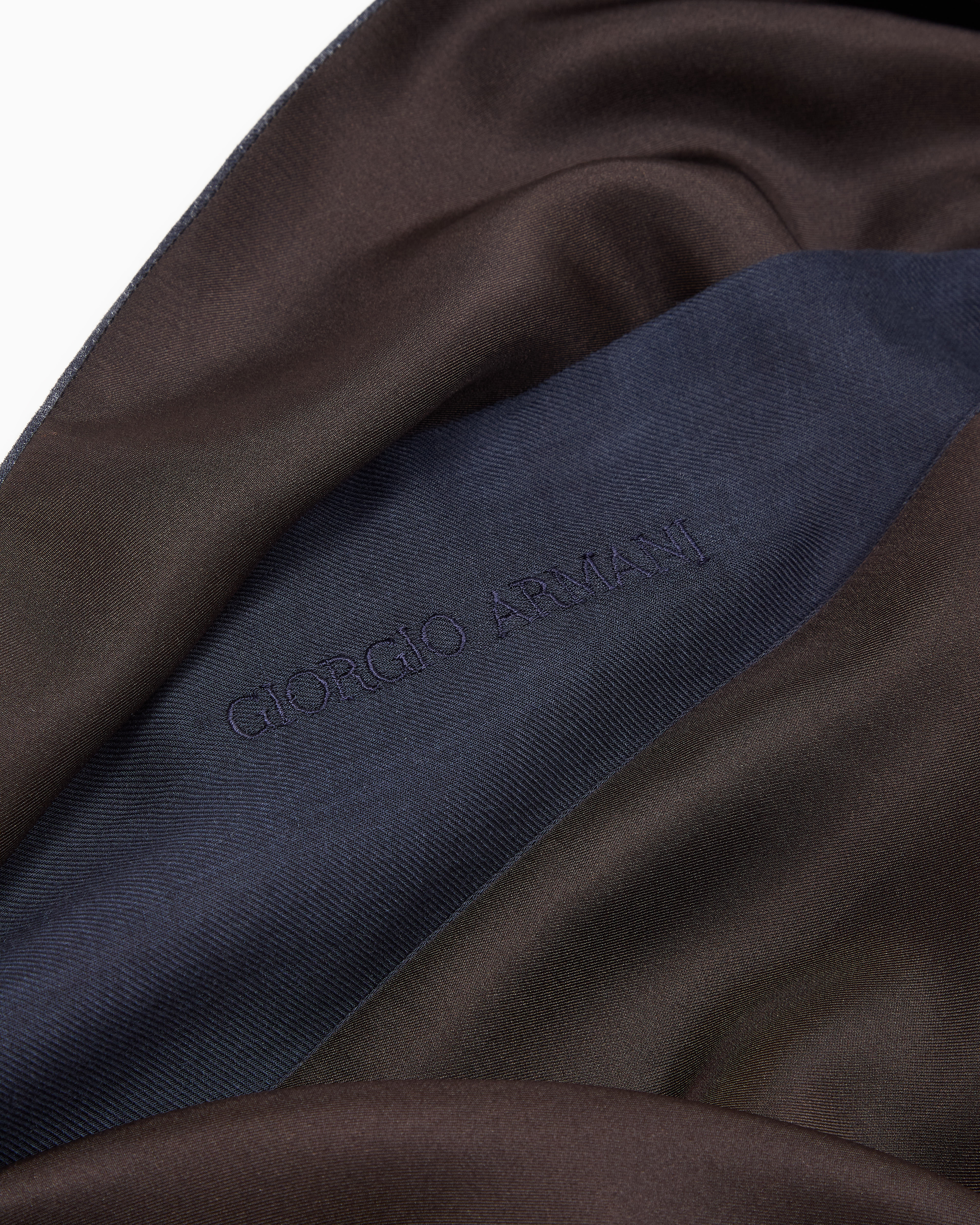 Giorgio Armani Two-tone Modal Scarf In Black