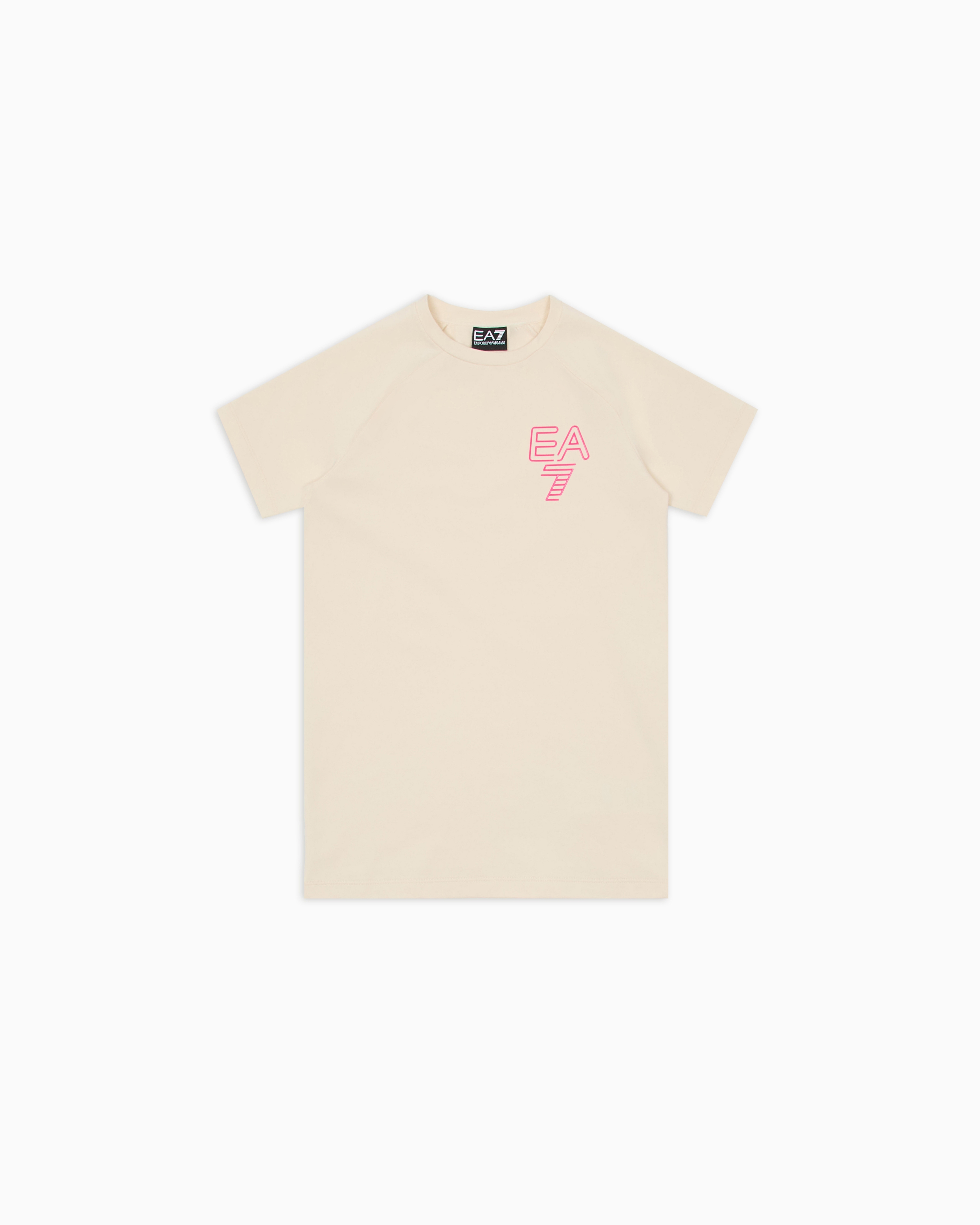 EA7 VISIBILITY GIRL STRETCH COTTON JERSEY DRESS