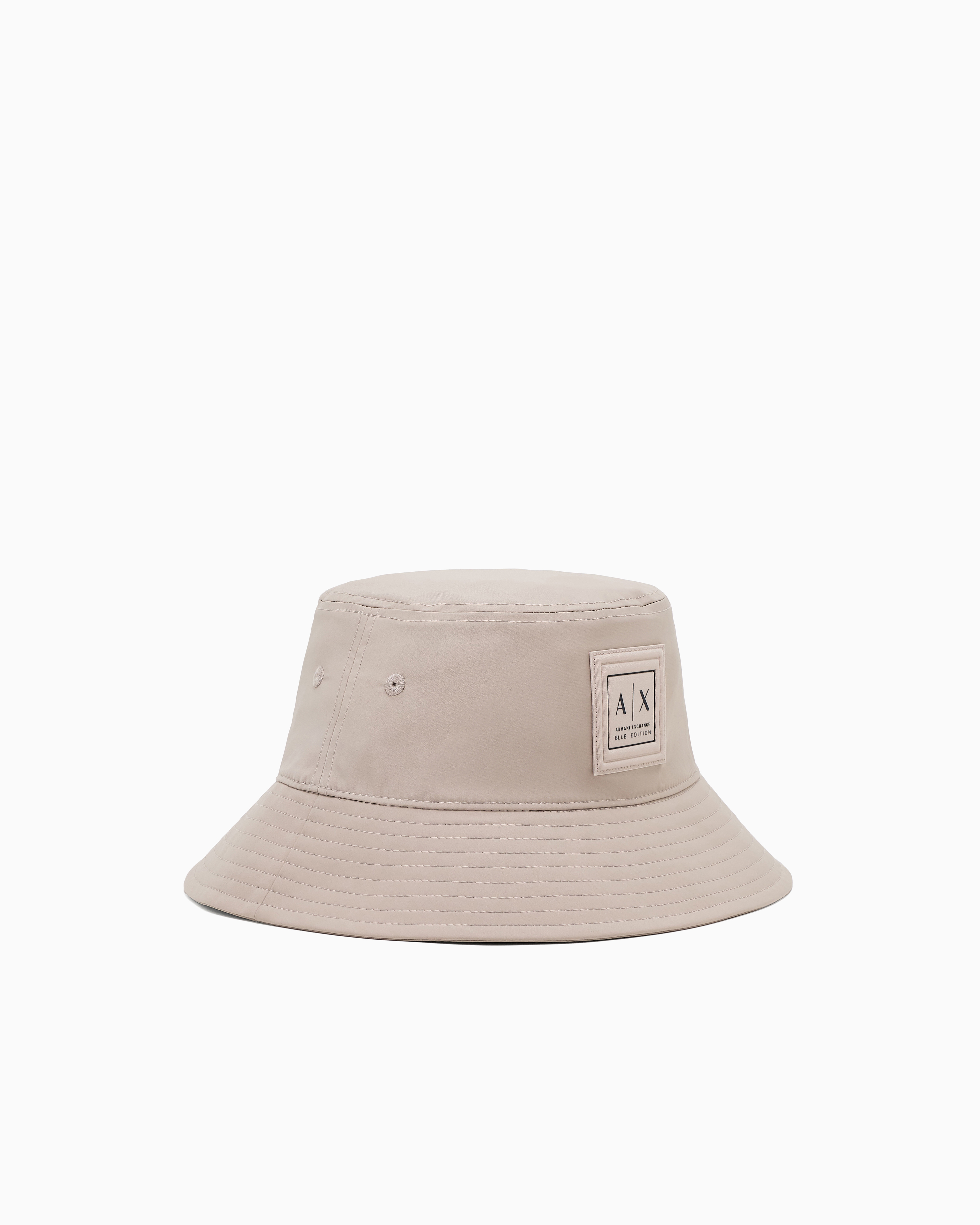 Armani Exchange Bucket Hat With Logo In Beige